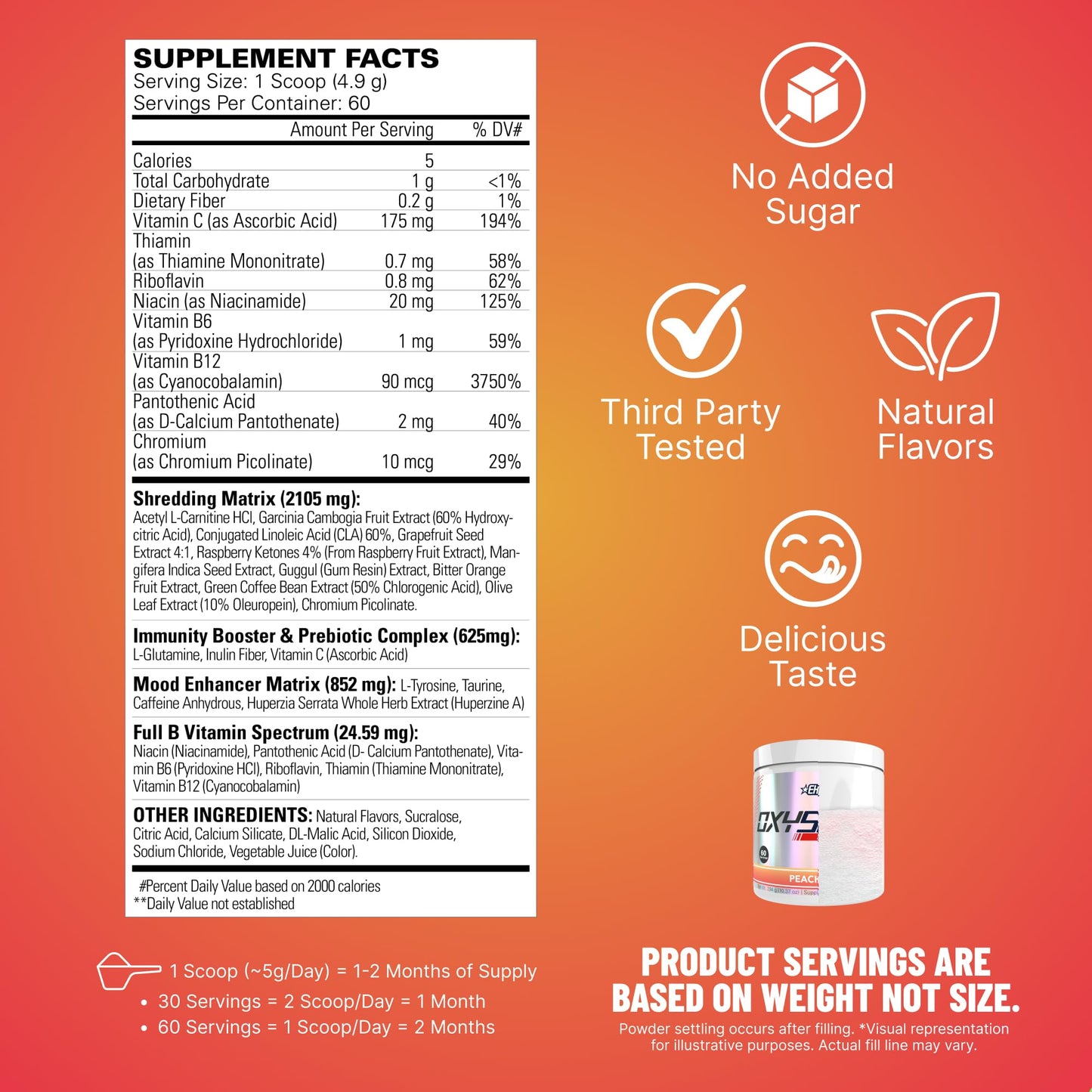 EHP Labs OxyShred Pre Workout Powder 10.6 Ounce