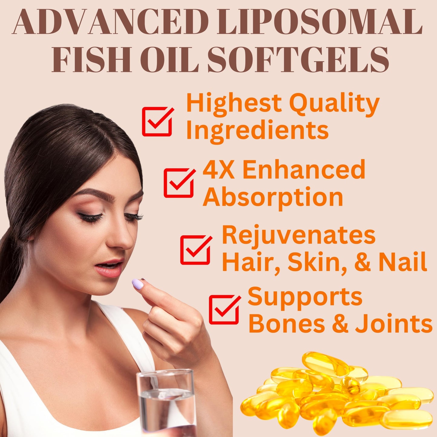 Nikoni Liposomal Lemon Flavor Fish Oil Softgels, 120 count