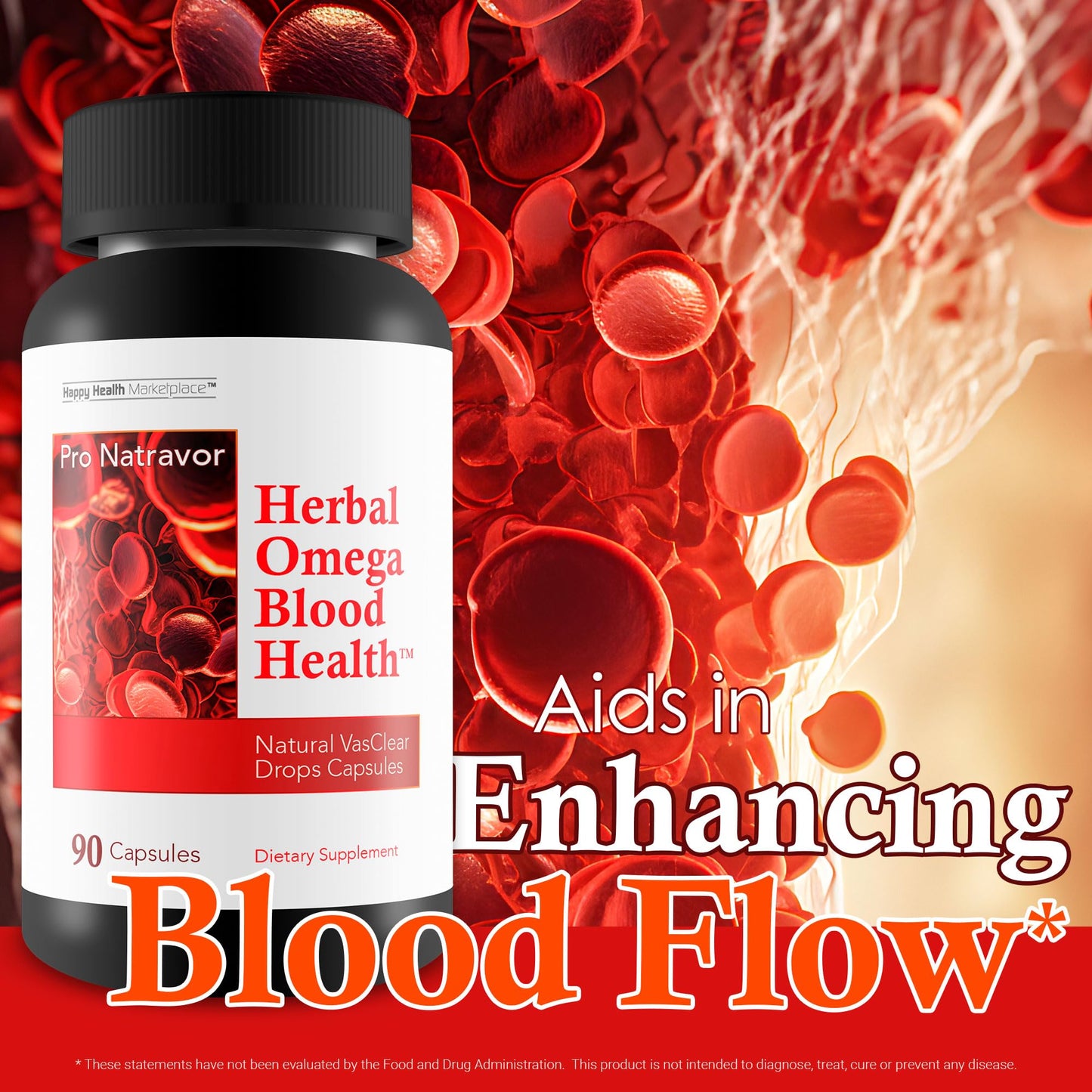 Happy Health Marketplace Healthy Blood Flow Circulation Support Capsule 90 Count