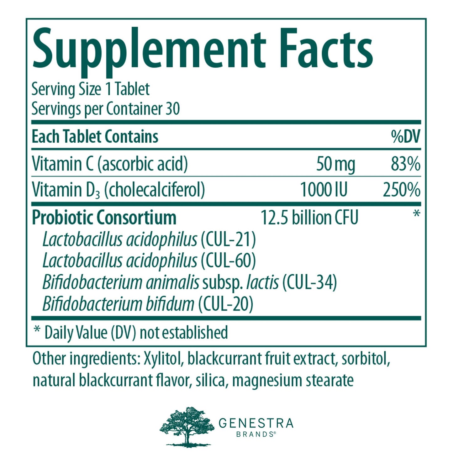 Genestra Brands HMF Fit for School Children's Immune Support Formula 30 Chewable Tablets