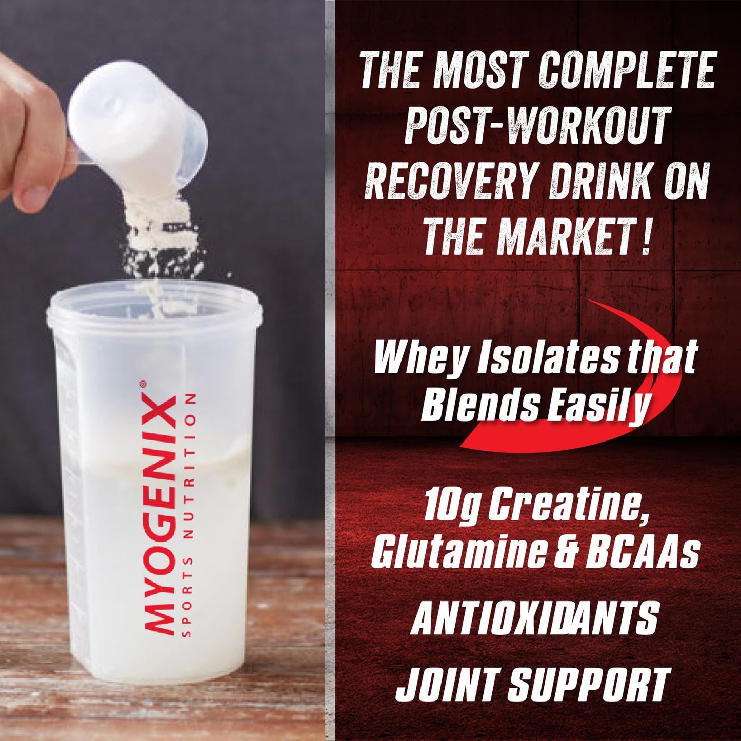 Myogenix Aftershock Post Workout Muscle Growth Whey Protein Powder, 48