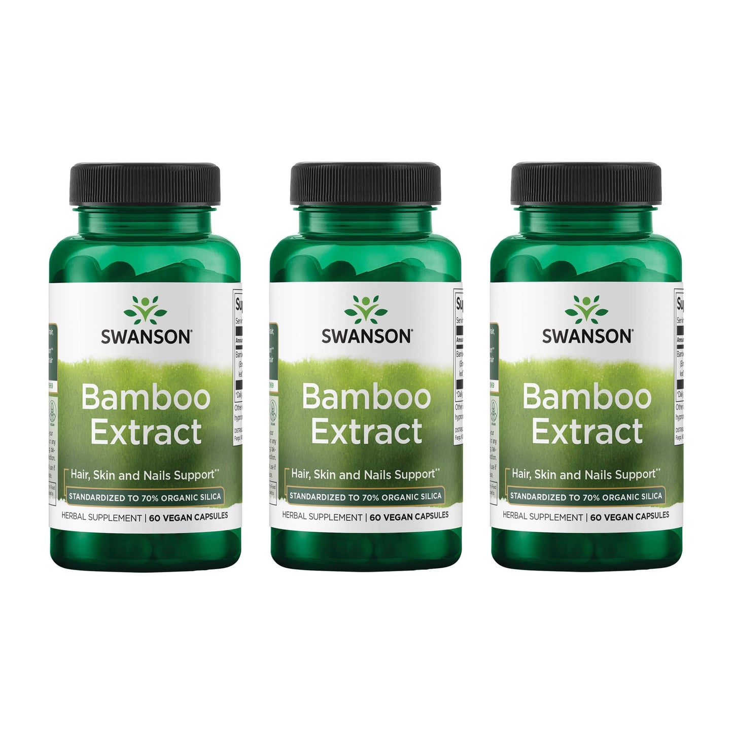 Swanson Bamboo Extract Capsules, 180 Count