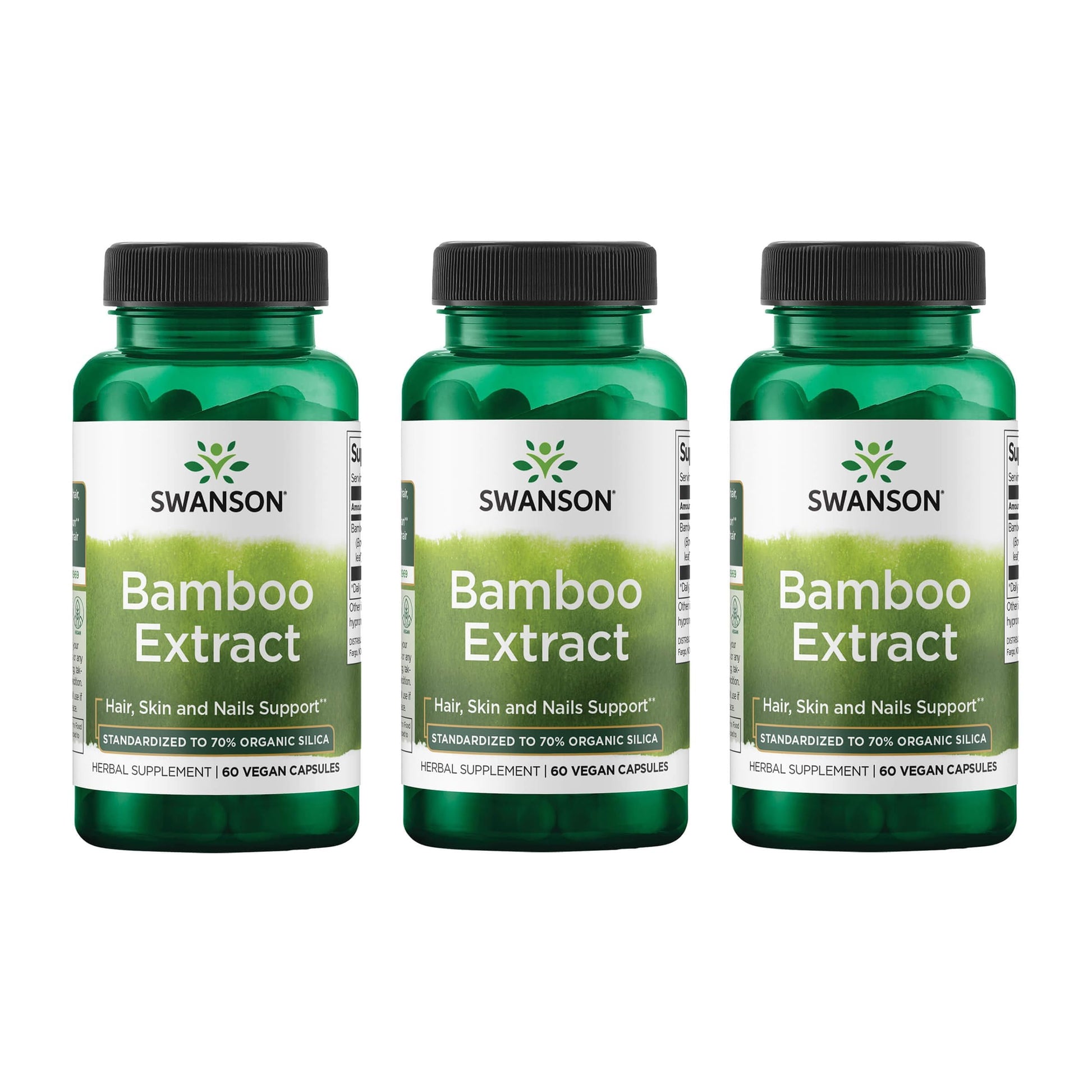 Swanson Bamboo Extract Capsules, 180 Count