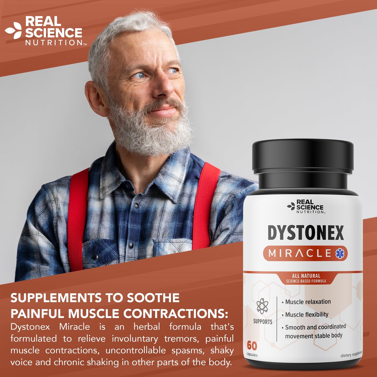 Real Science Nutrition Dystonex Dystonia Support Capsules 60 Count