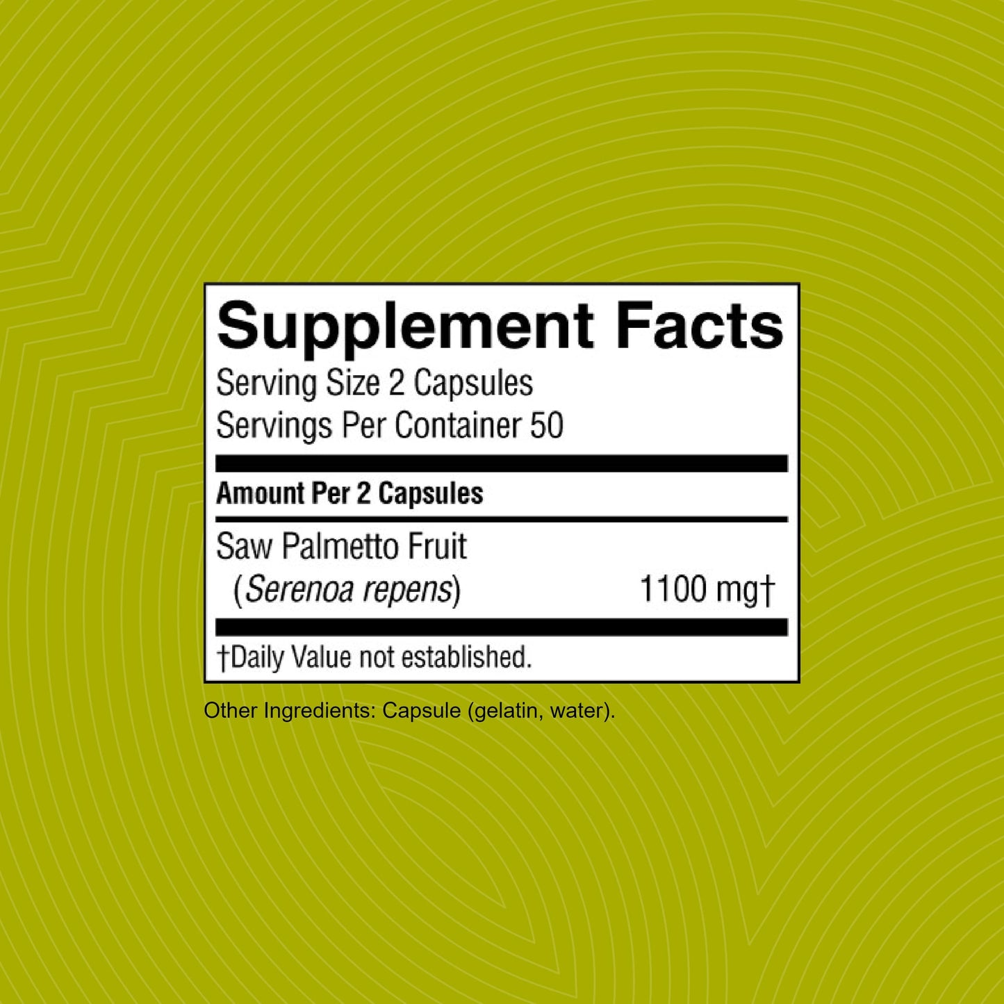 Nature's Sunshine Saw Palmetto Capsules 100 Count