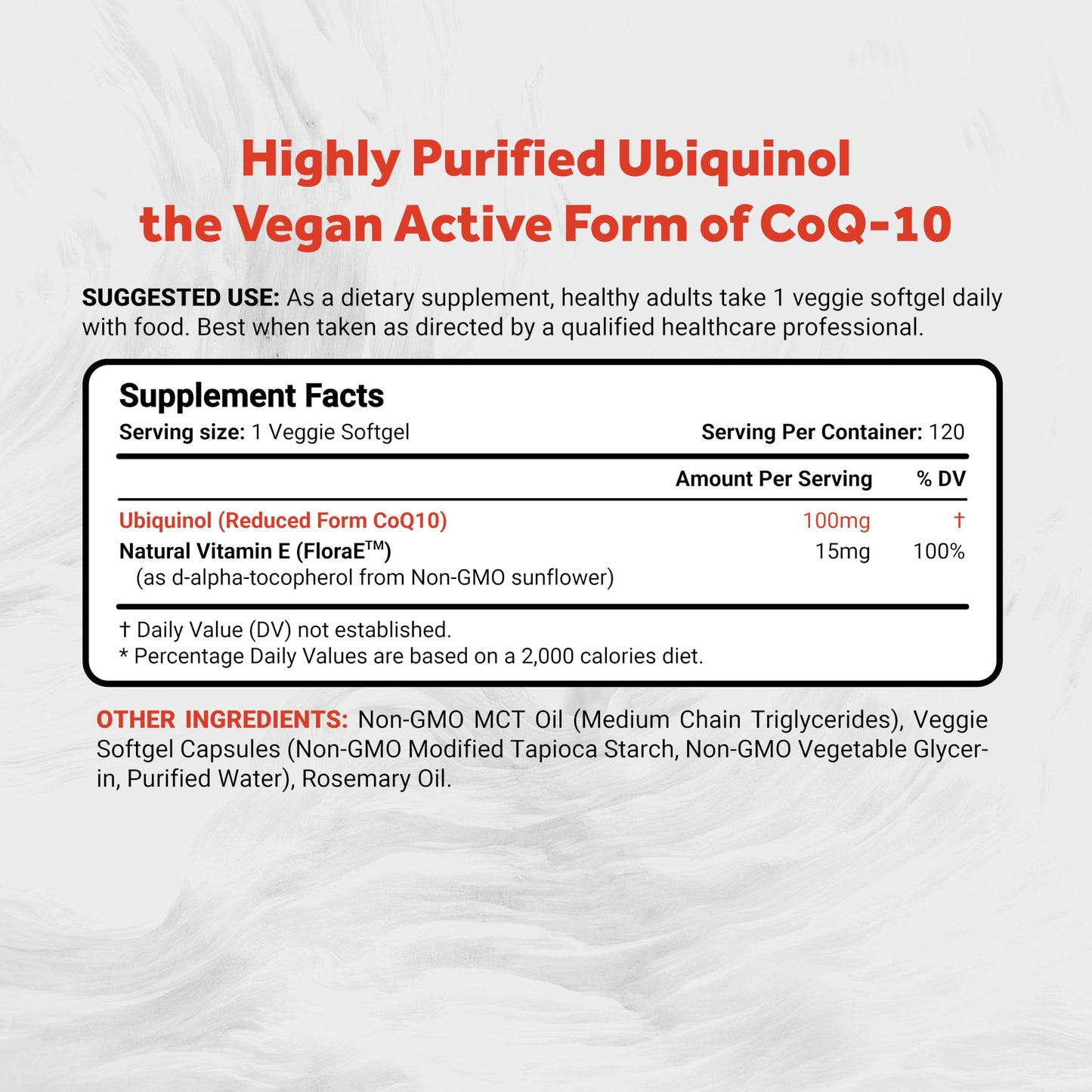 Naturalis Ubiquinol 100mg CoQ-10 Emulsified in MCT Oil Softgels, 120 Count
