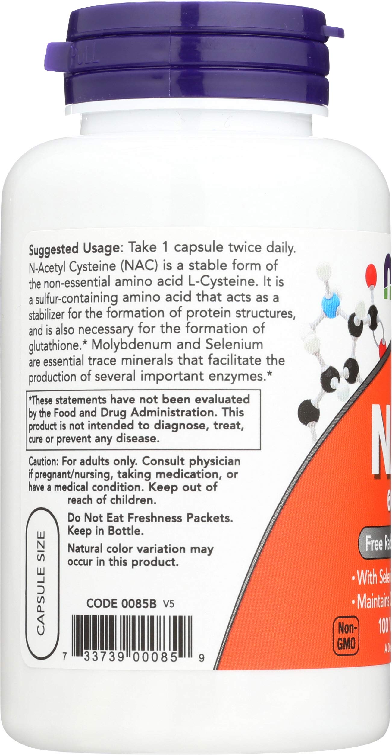 NOW Foods NAC 600mg Capsules, 100 Count