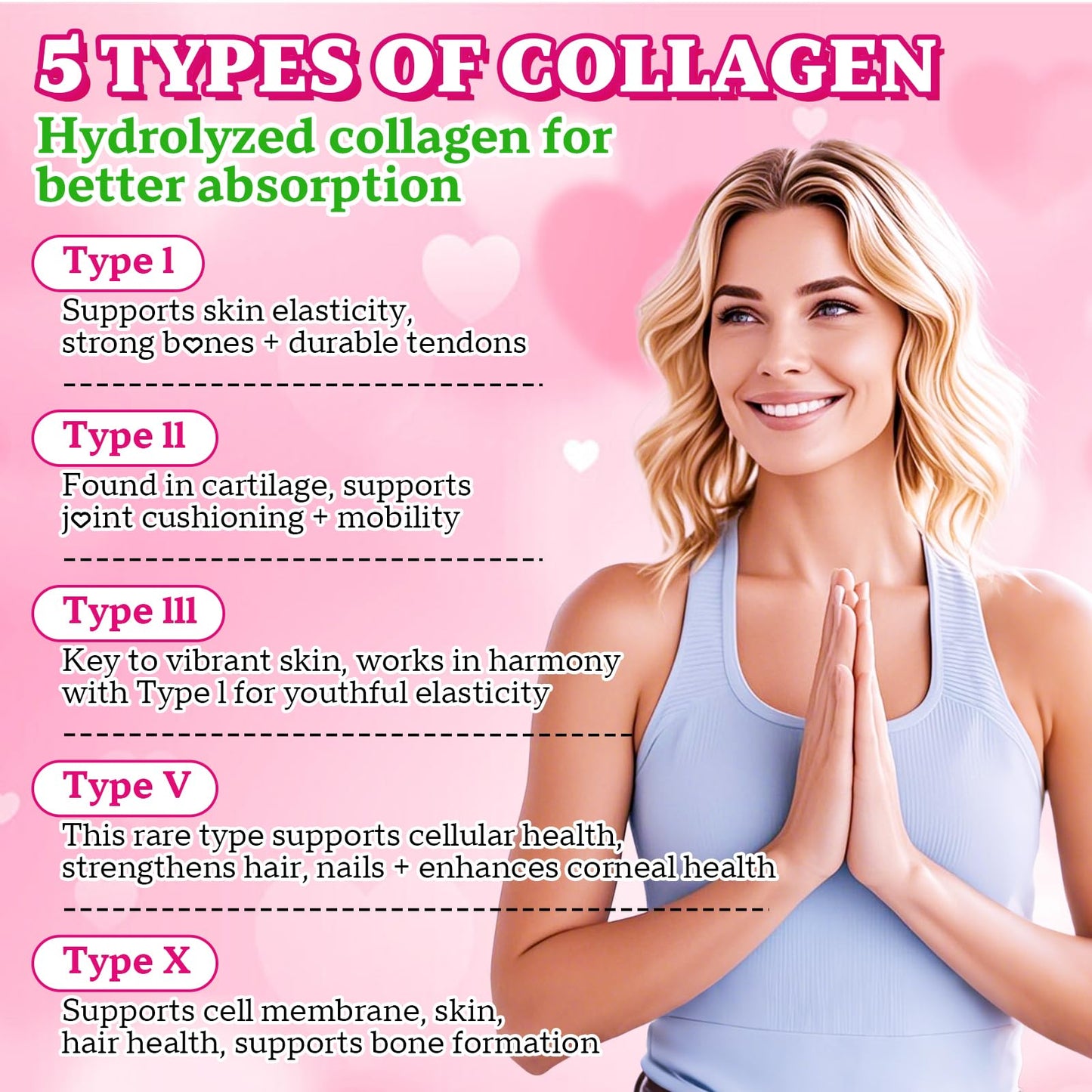 VZOXAINS Collagen Peptides Gummies, Gummy, 120 Count