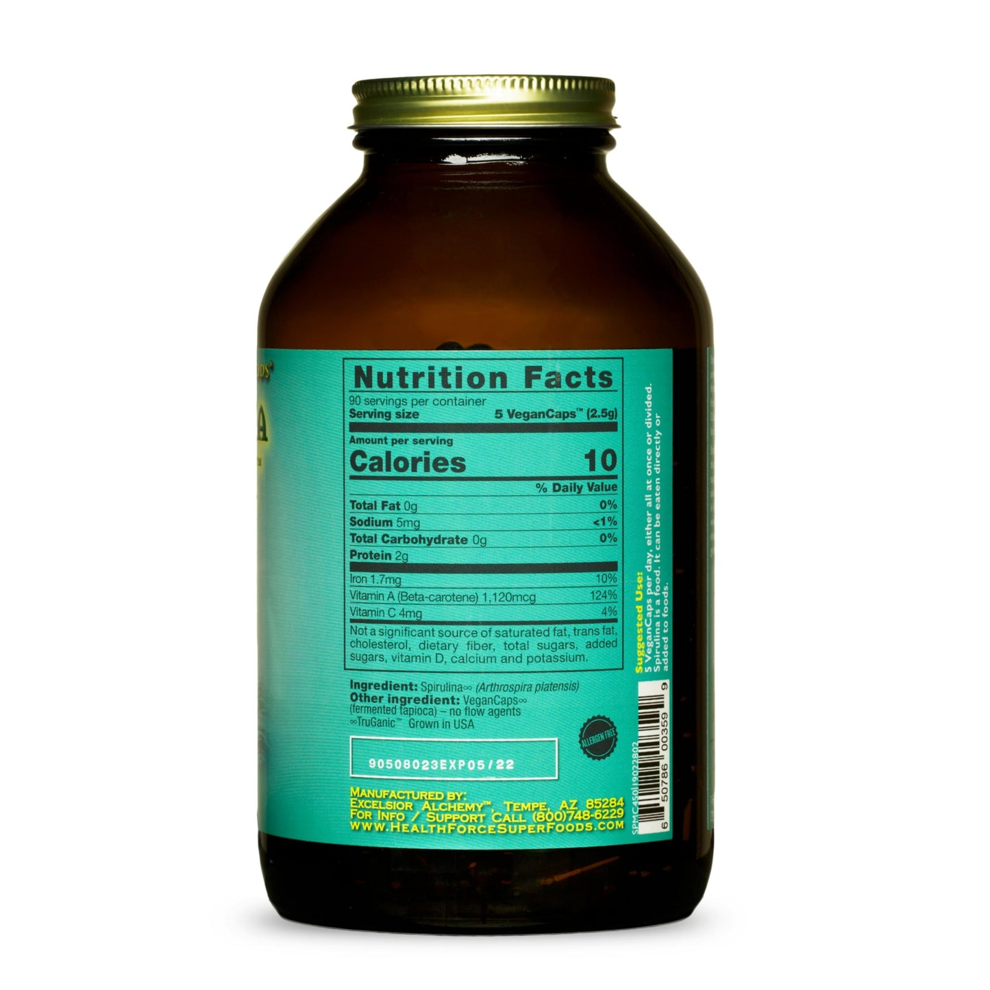 HEALTHFORCE SUPERFOODS Spirulina Manna Capsules 450