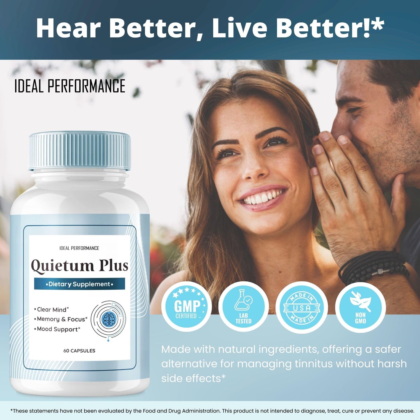 IDEAL PERFORMANCE Quietum Plus Tinnitus Relief 60 Capsules