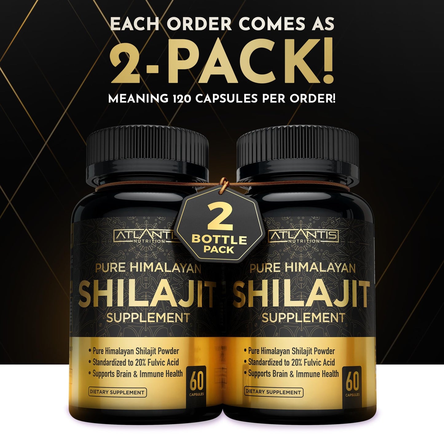 Atlantis Nutrition Himalayan Shilajit Capsules 120 Capsules