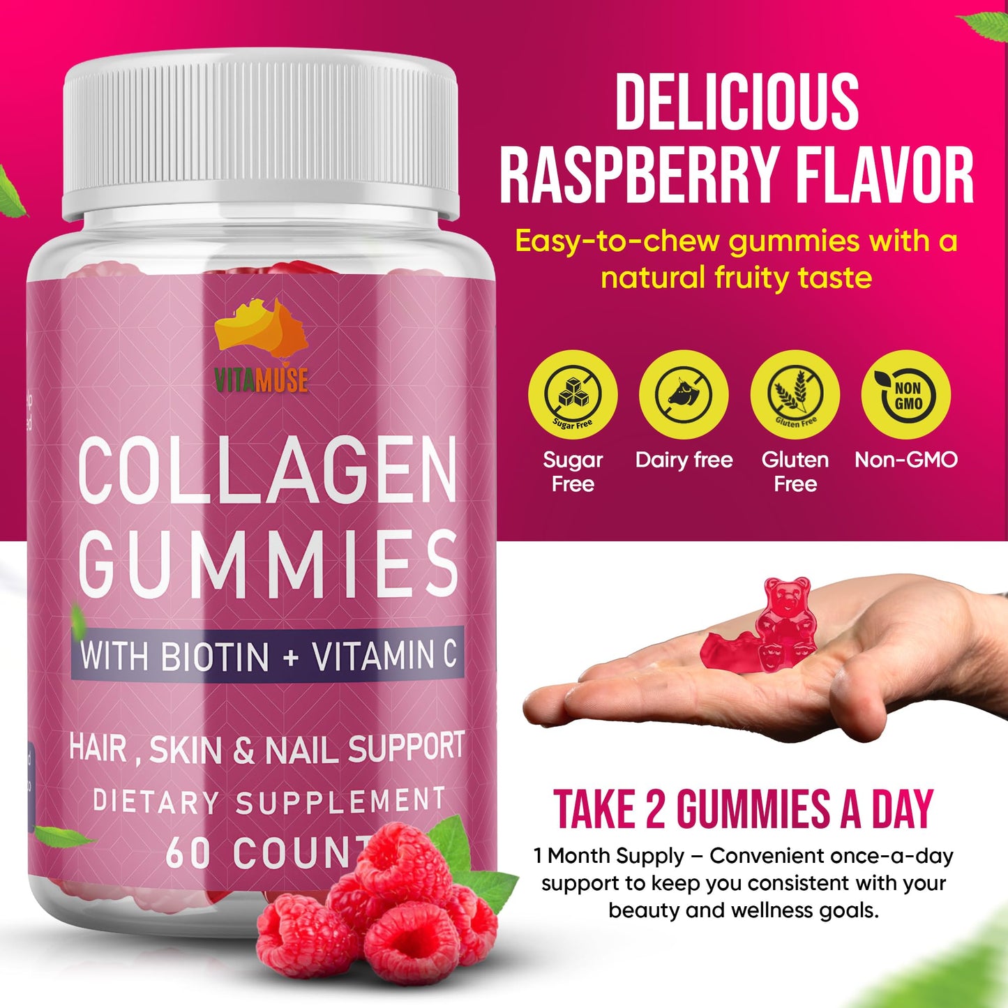 Muse Celtic Minerals Collagen Peptides, 60 Gummies
