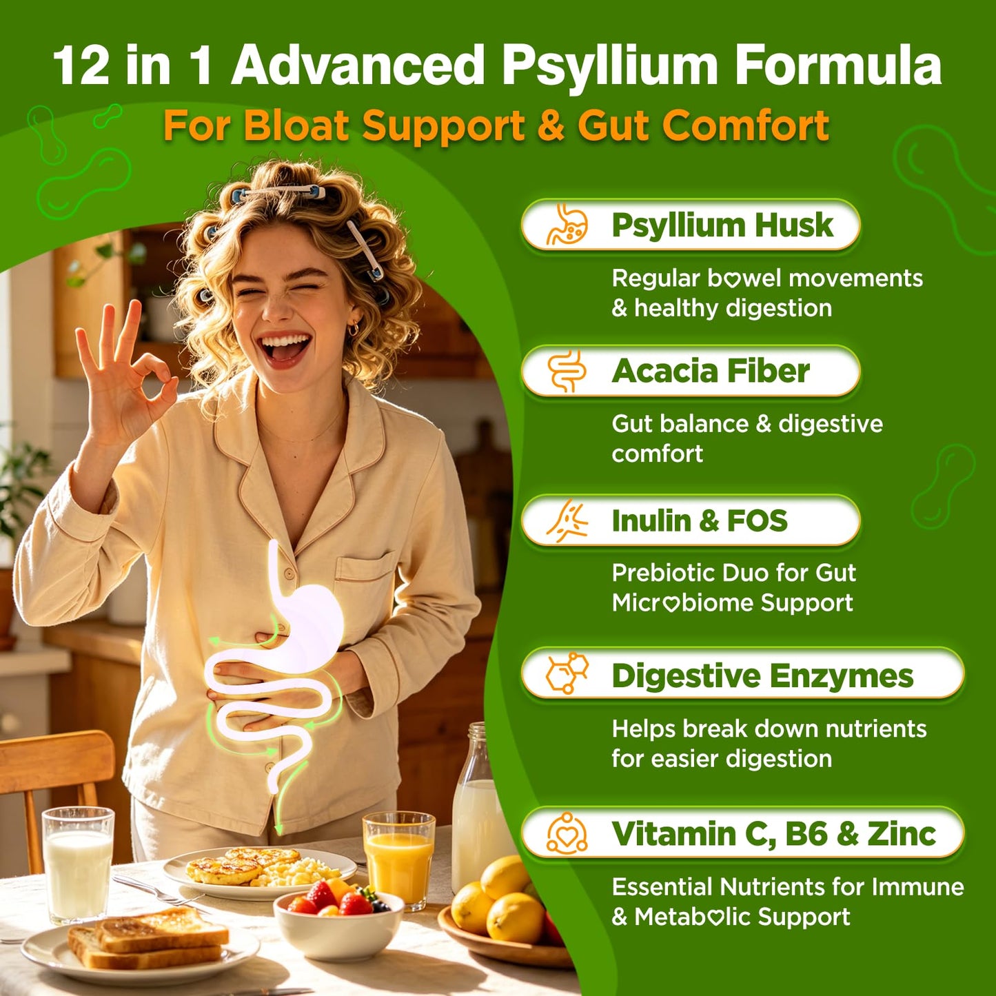 duwhot Psyllium Husk Gummies for Adults, 60 Chews