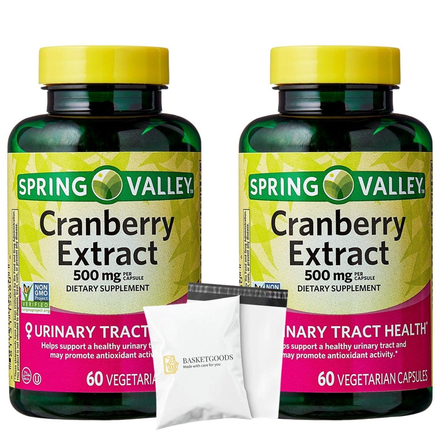 BASKETGOODS Cranberry Extract 500mg Capsules, 120 Count