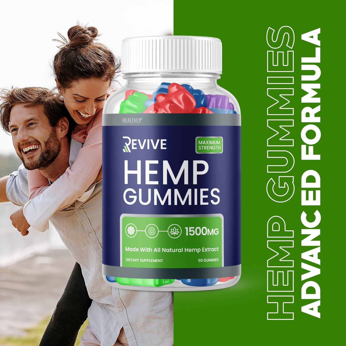 Purvia Revive Hemp Gummies 60 Gummies