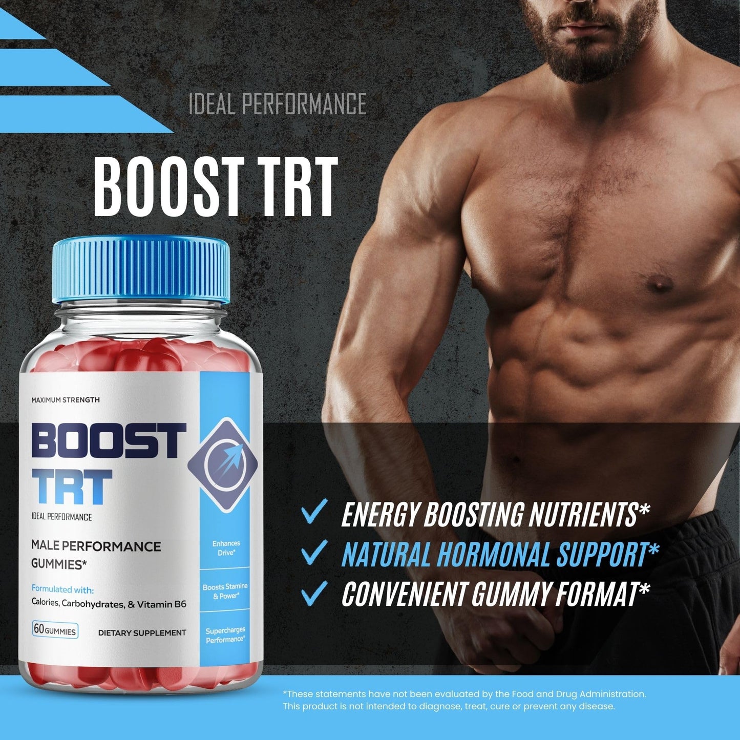 Ideal Performance Boost TRT Gummies, 120 Count