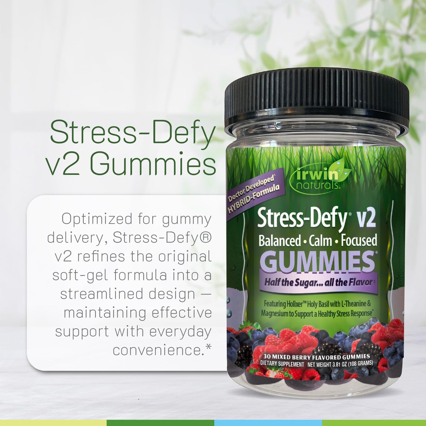 Irwin Naturals Stress-Defy v2 Gummies, 1 Count