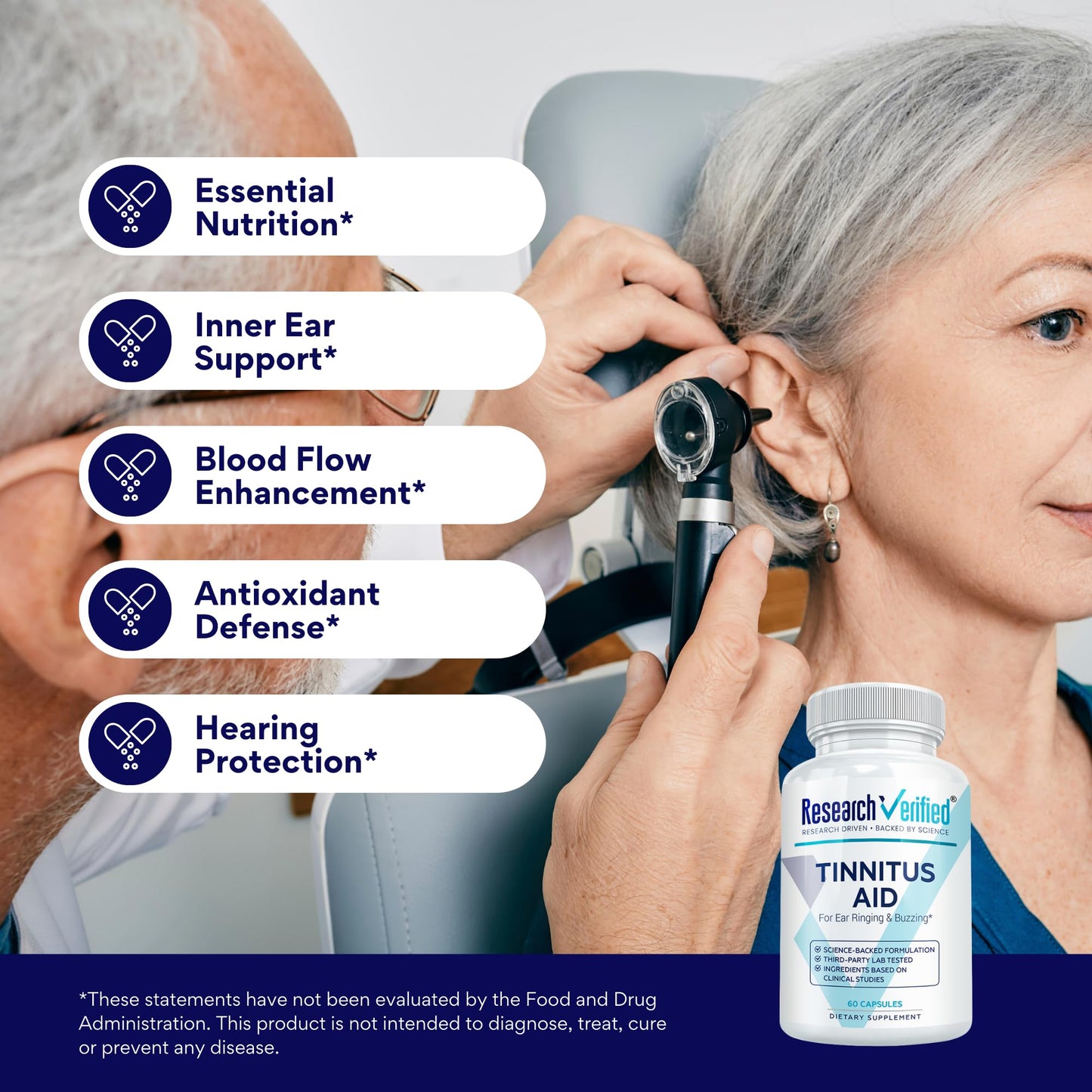 Research Verified Tinnitus Aid Capsule 60 Count