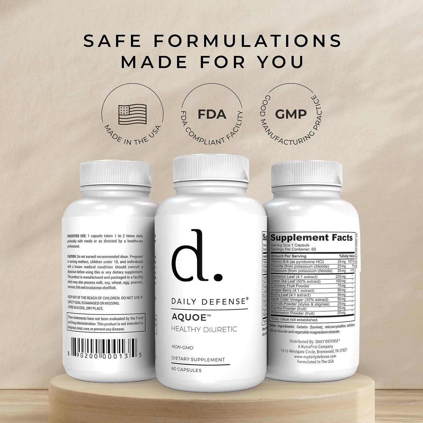 Daily Defense Diuretic Capsule 60 Count