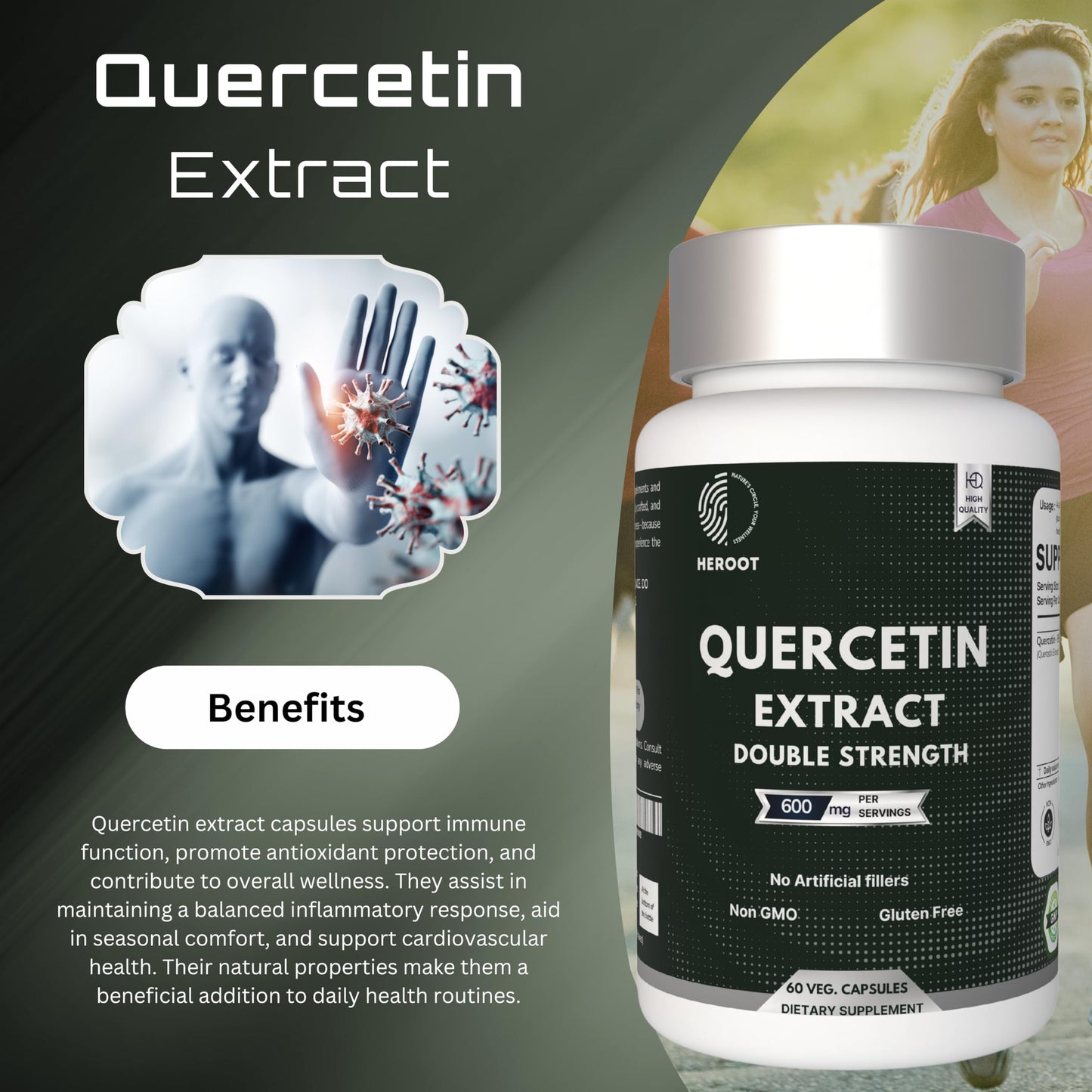 Heroot Quercetin Extract Capsules 120 Capsules
