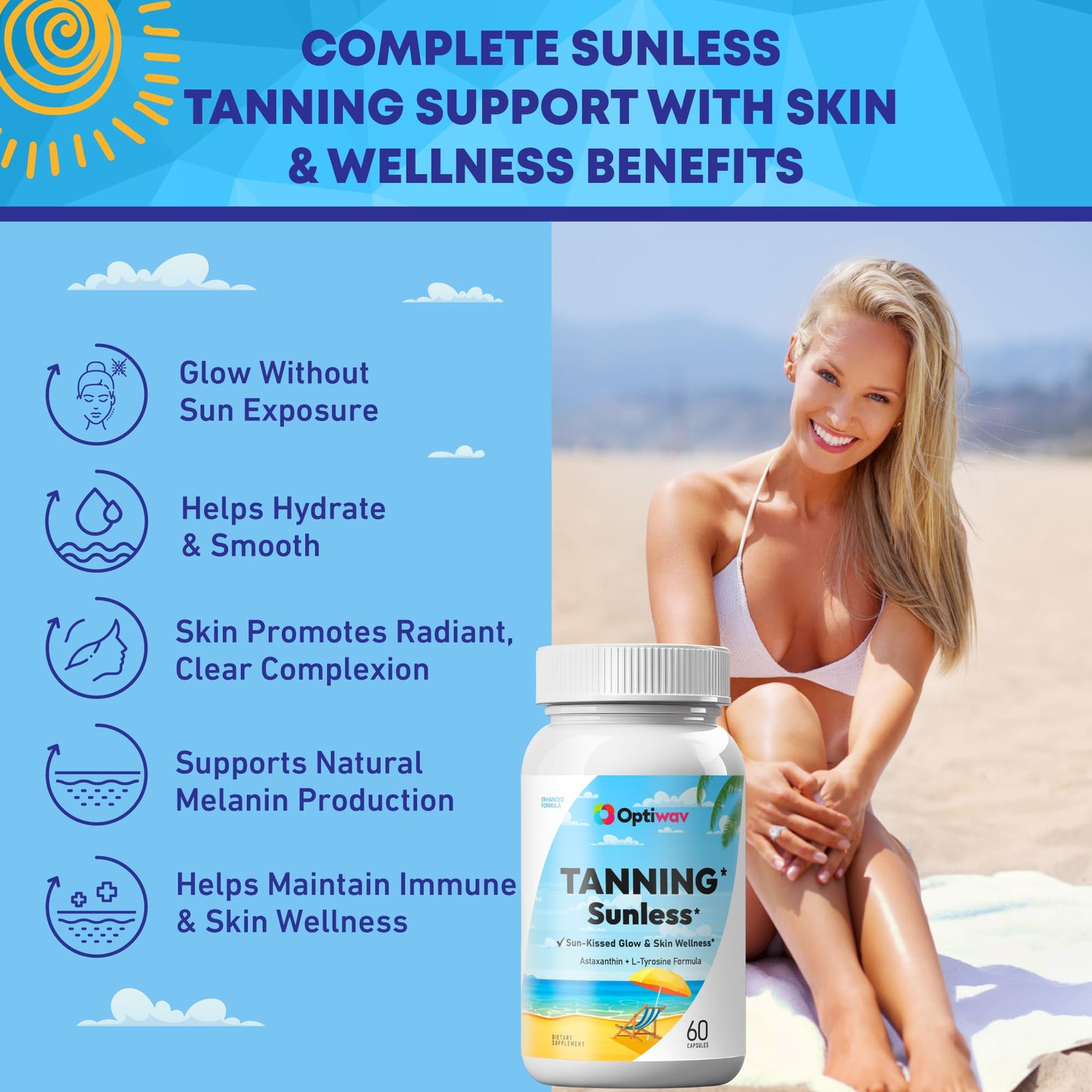 Optiwav Tanning Capsules 60 Count