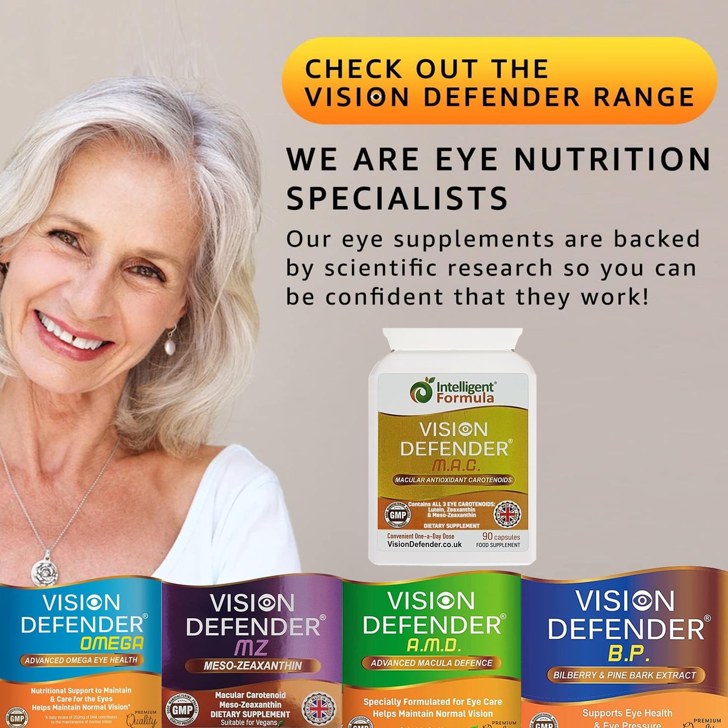 Intelligent Formula Vision Defender MAC Triple Carotenoid Eye Supplement Softgel 90 Count