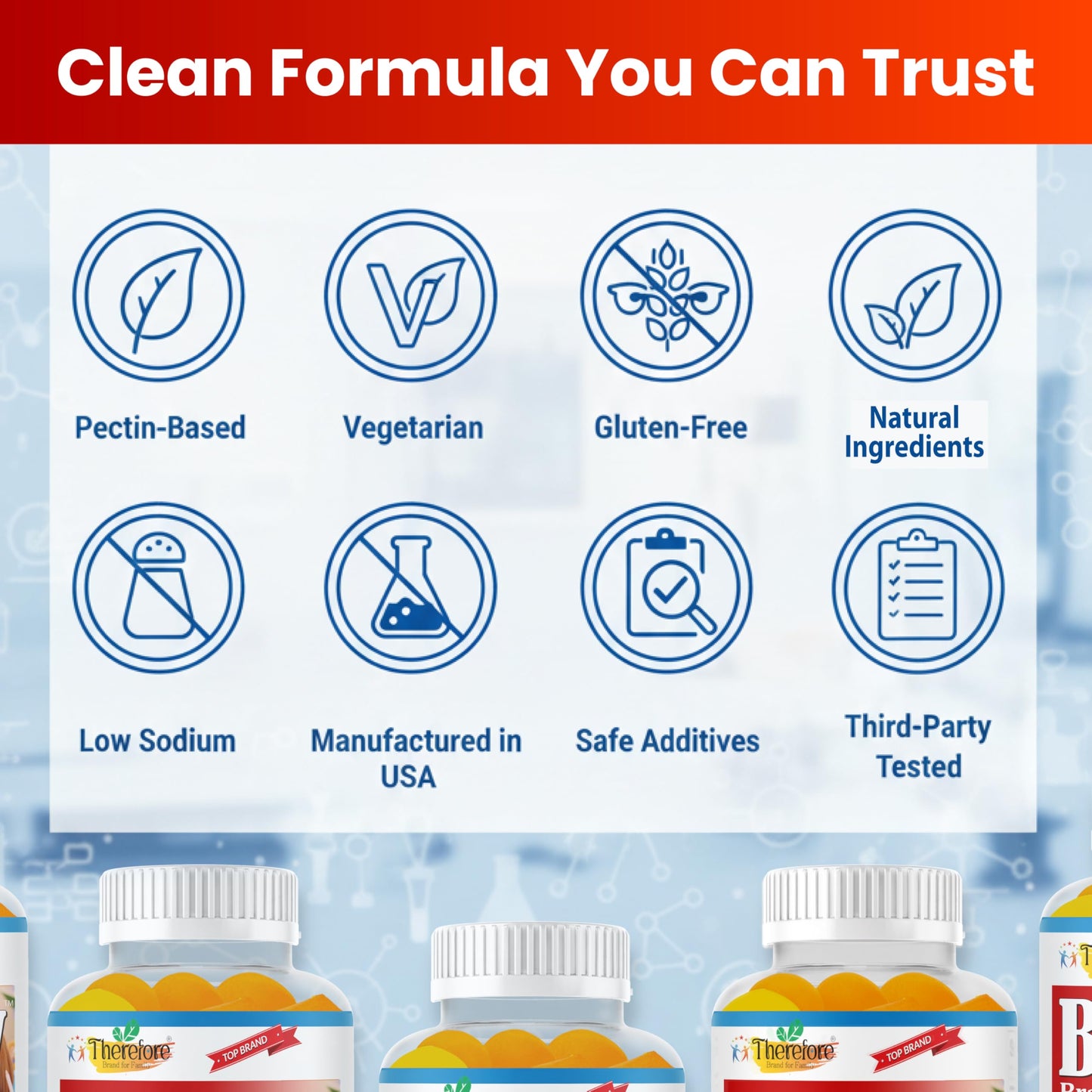 Therefore B.Brainy Focus Gummies for Kids & Teens, 60 Count