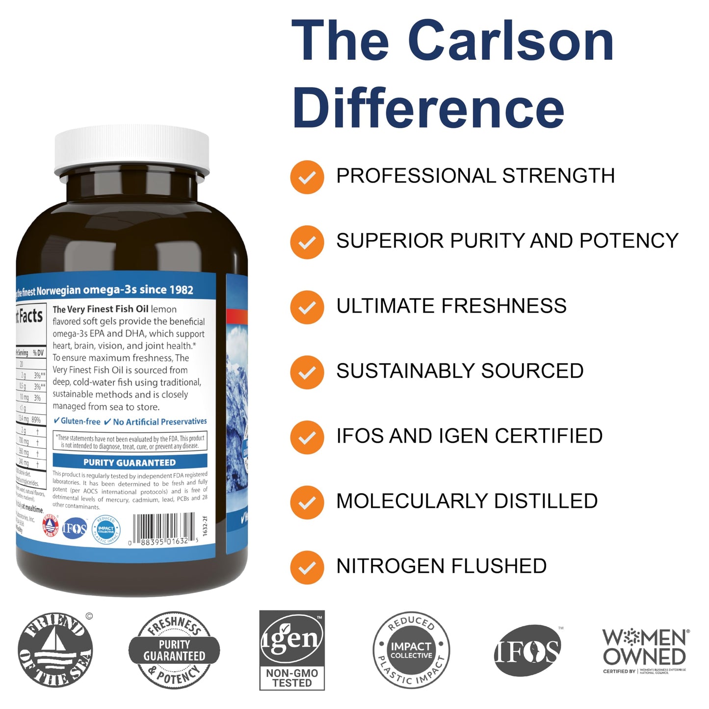 Carlson The Very Finest Fish Oil Softgels 240