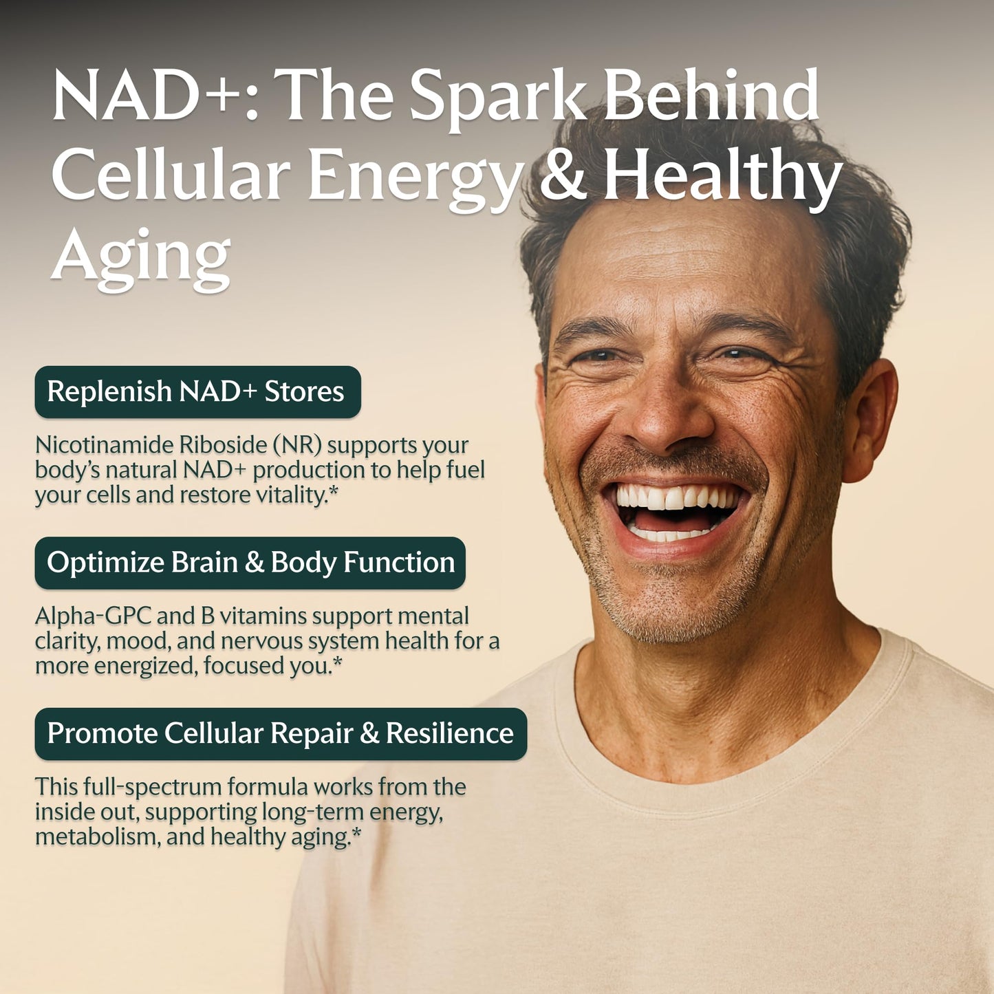 Shed Nutrition NAD+ Supplement Vitality Complex with Nicotinamide Riboside (NR), Alpha-GPC, TMG & Methylated B Vitamins, 1 Capsule