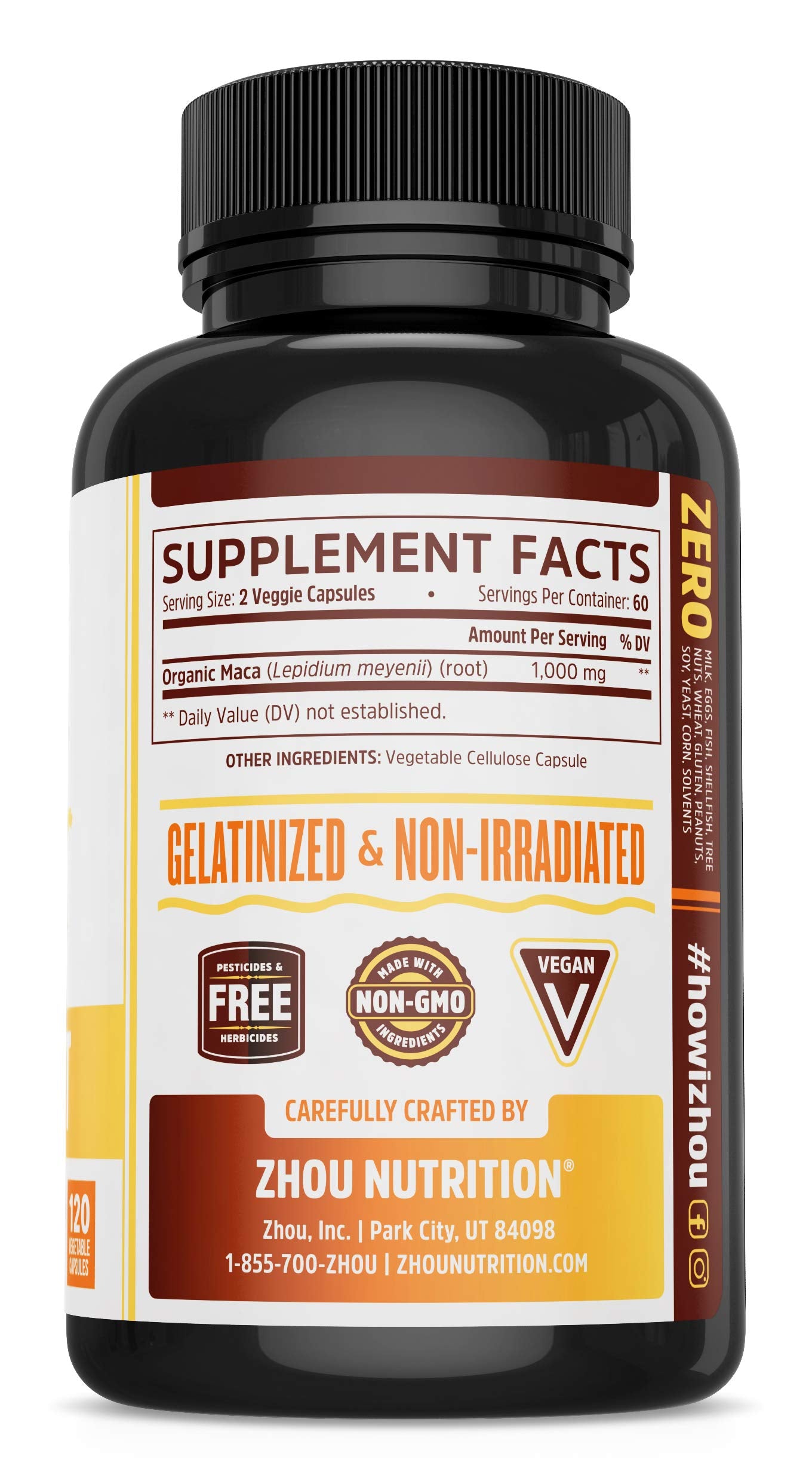 ZHOU Maca Root Powder 120 Count