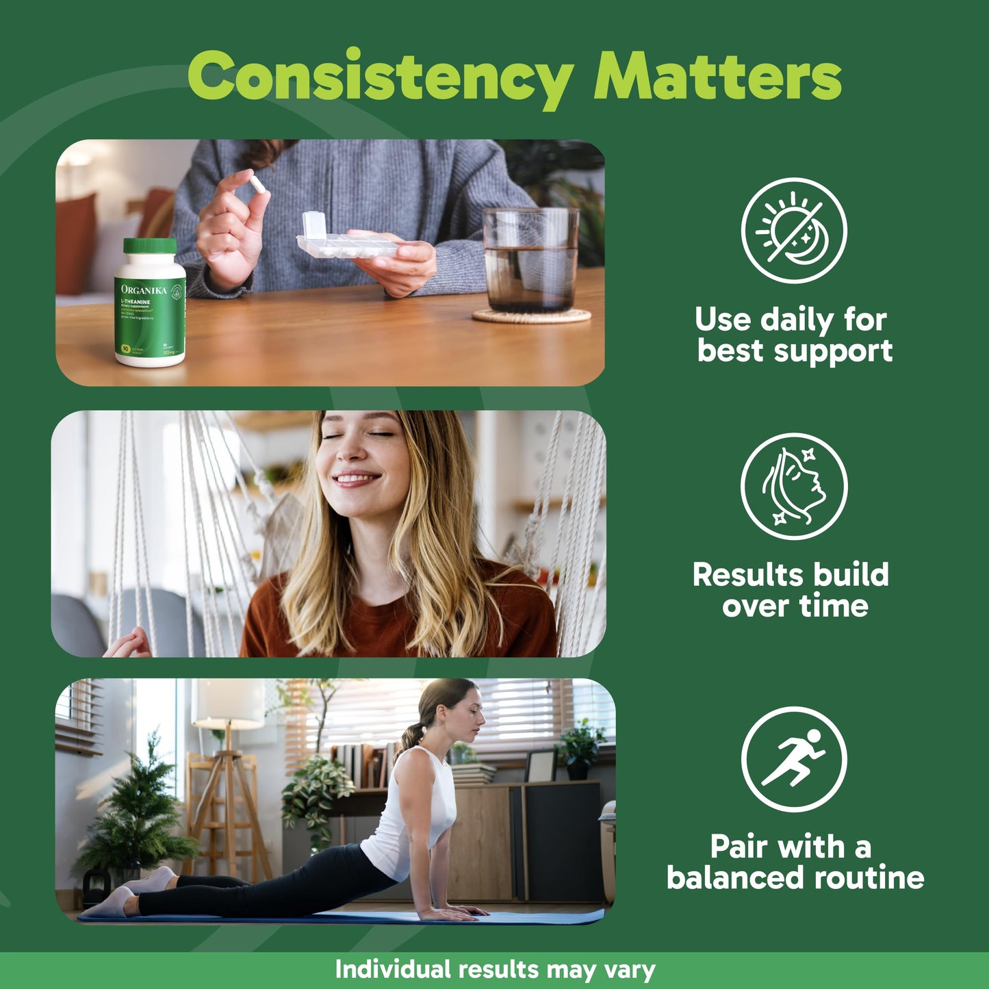 Organika L-Theanine Supplement Capsule 90 Capsules