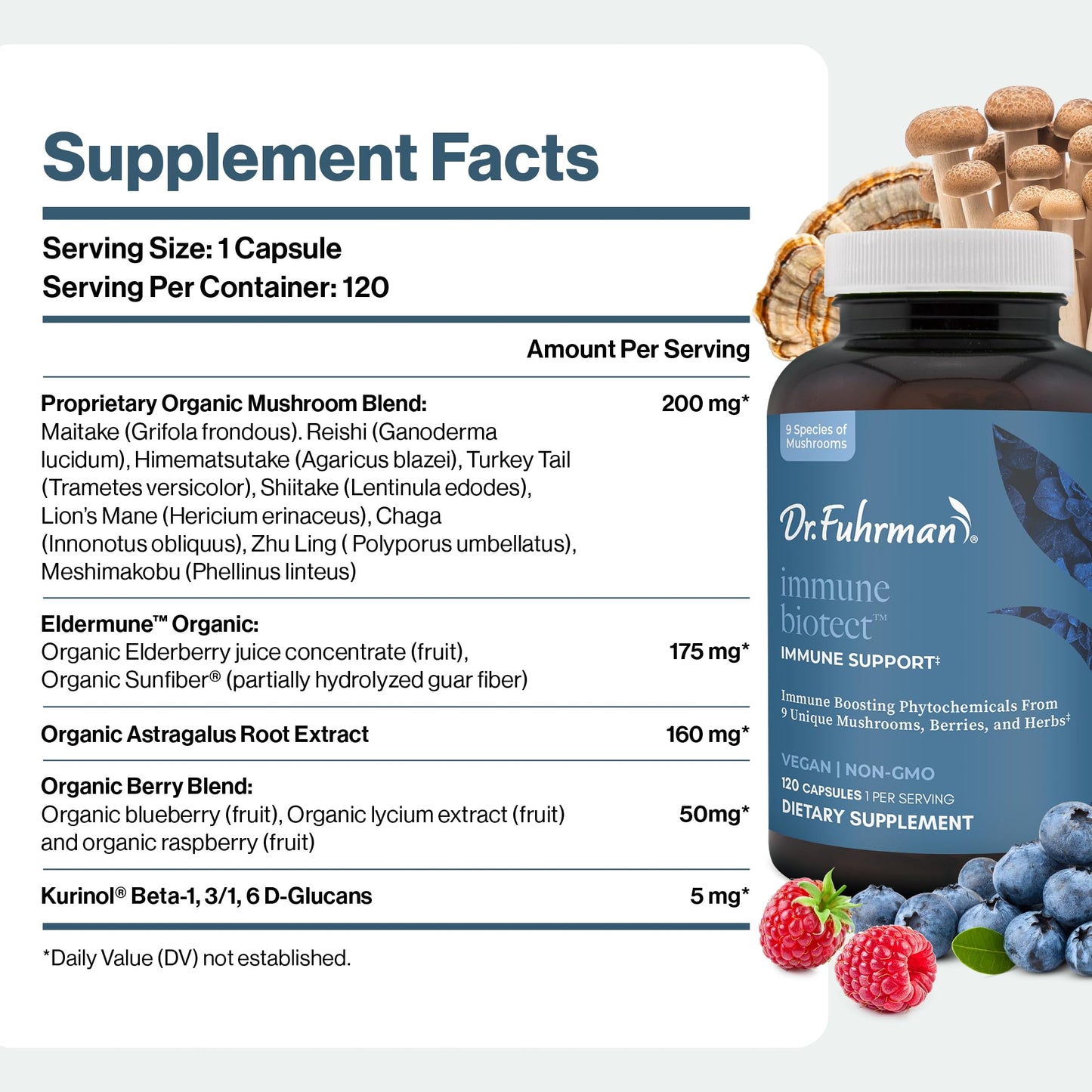 Dr. Fuhrman All Natural Immune Support Supplement 120 Capsules