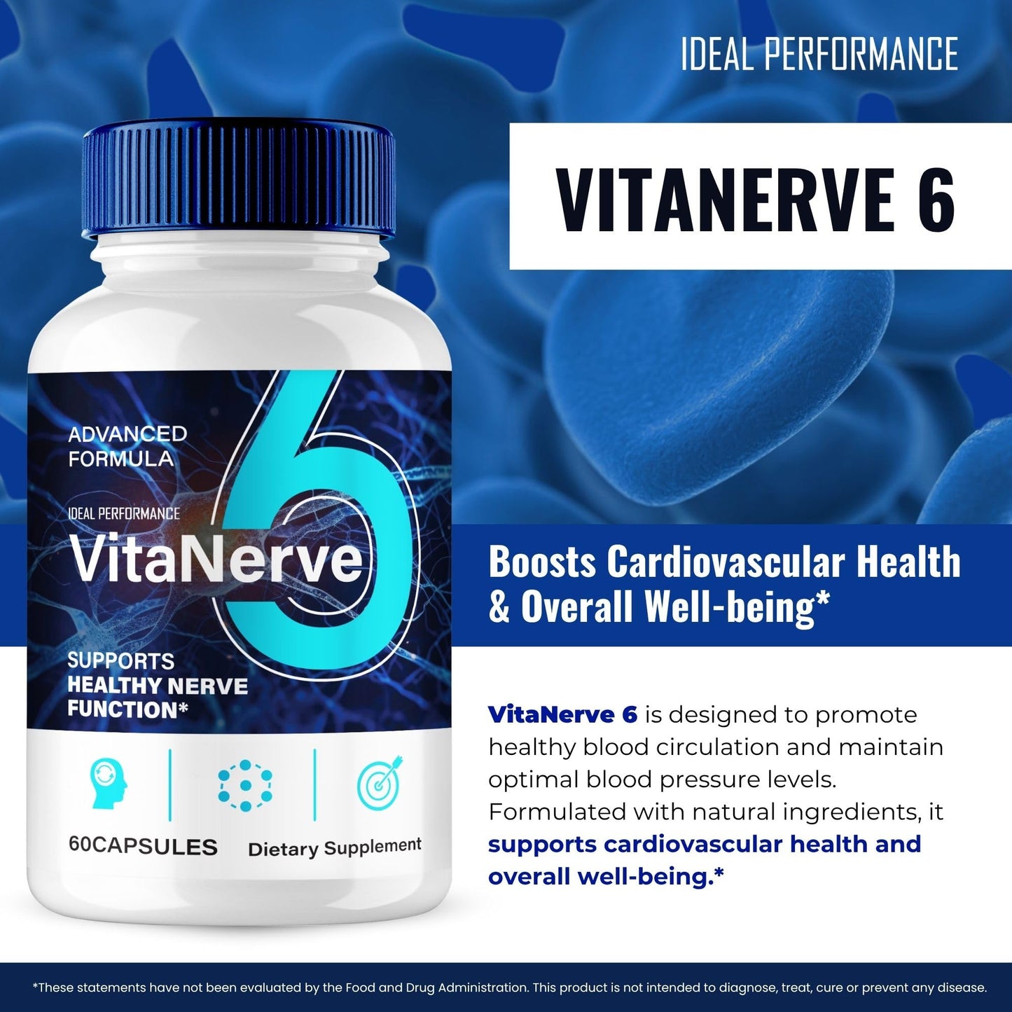 IDEAL PERFORMANCE VitaNerve 6 Capsules, 300 Count