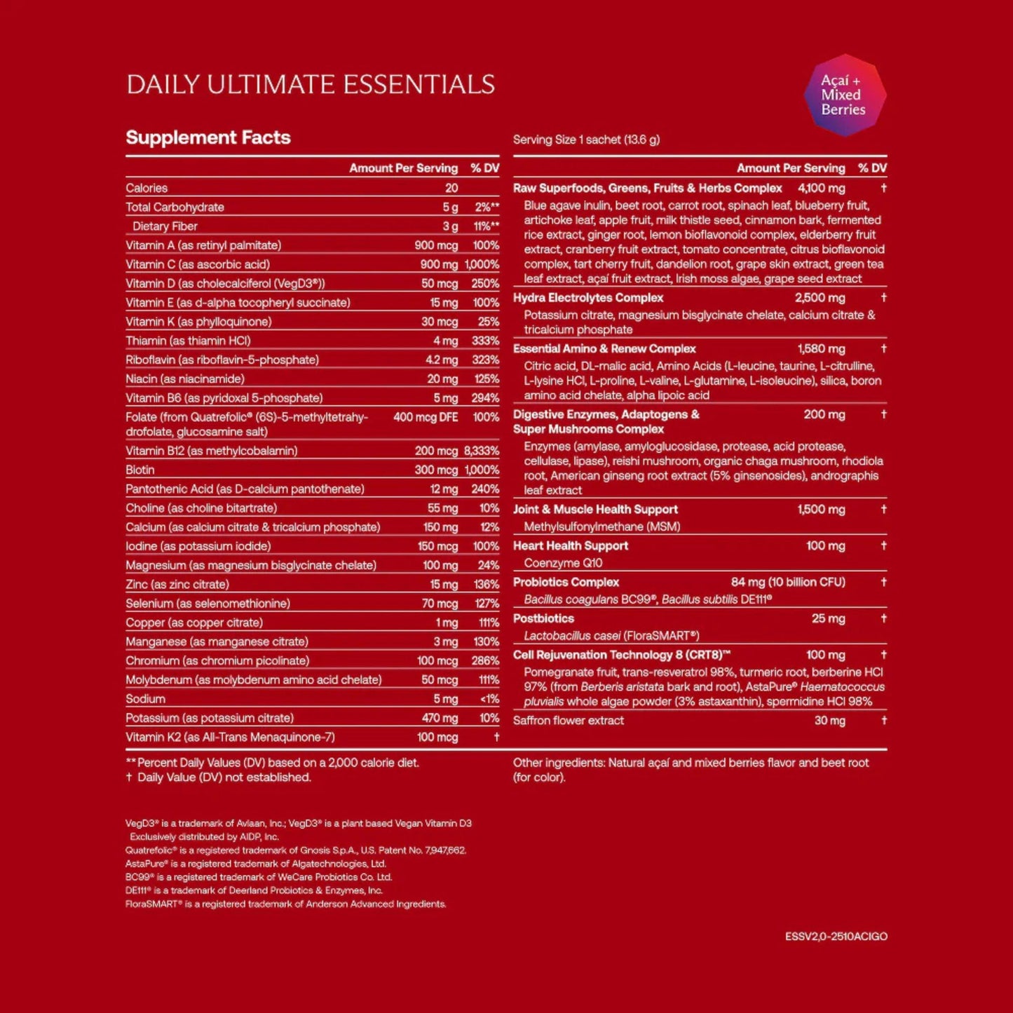 IM8 Daily Ultimate Essentials All-in-One Multivitamin Supplement Powder 43.4 Ounce