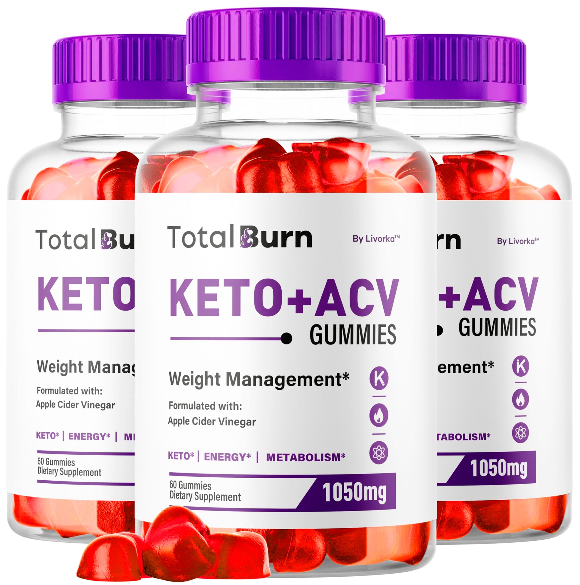 LIVORKA Total Burn Keto ACV Gummies 180 Gummies