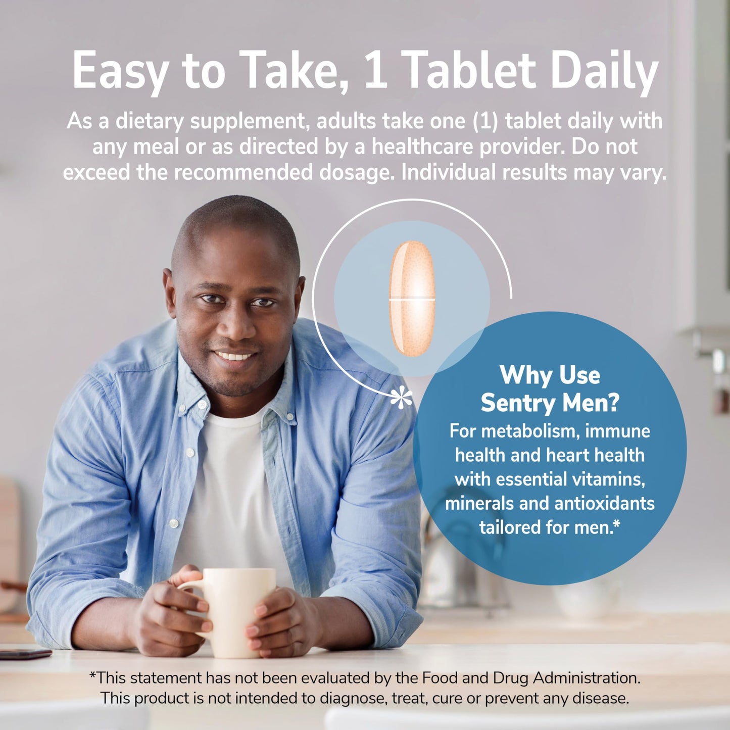 21st Century Sentry Men Multivitamin Tablet, 120 Count