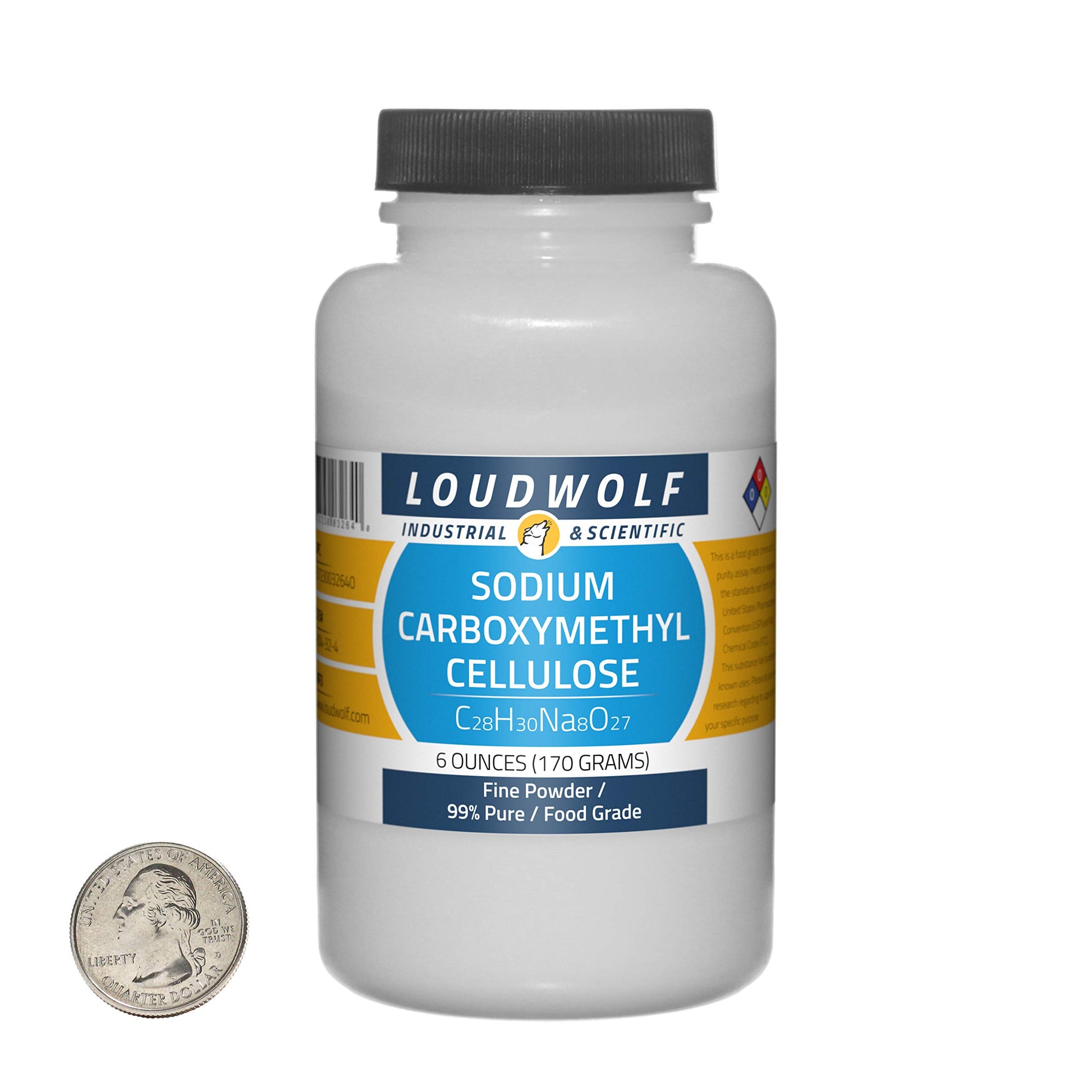 Loudwolf Sodium Carboxymethyl Cellulose Powder, 6 Ounce Bottle