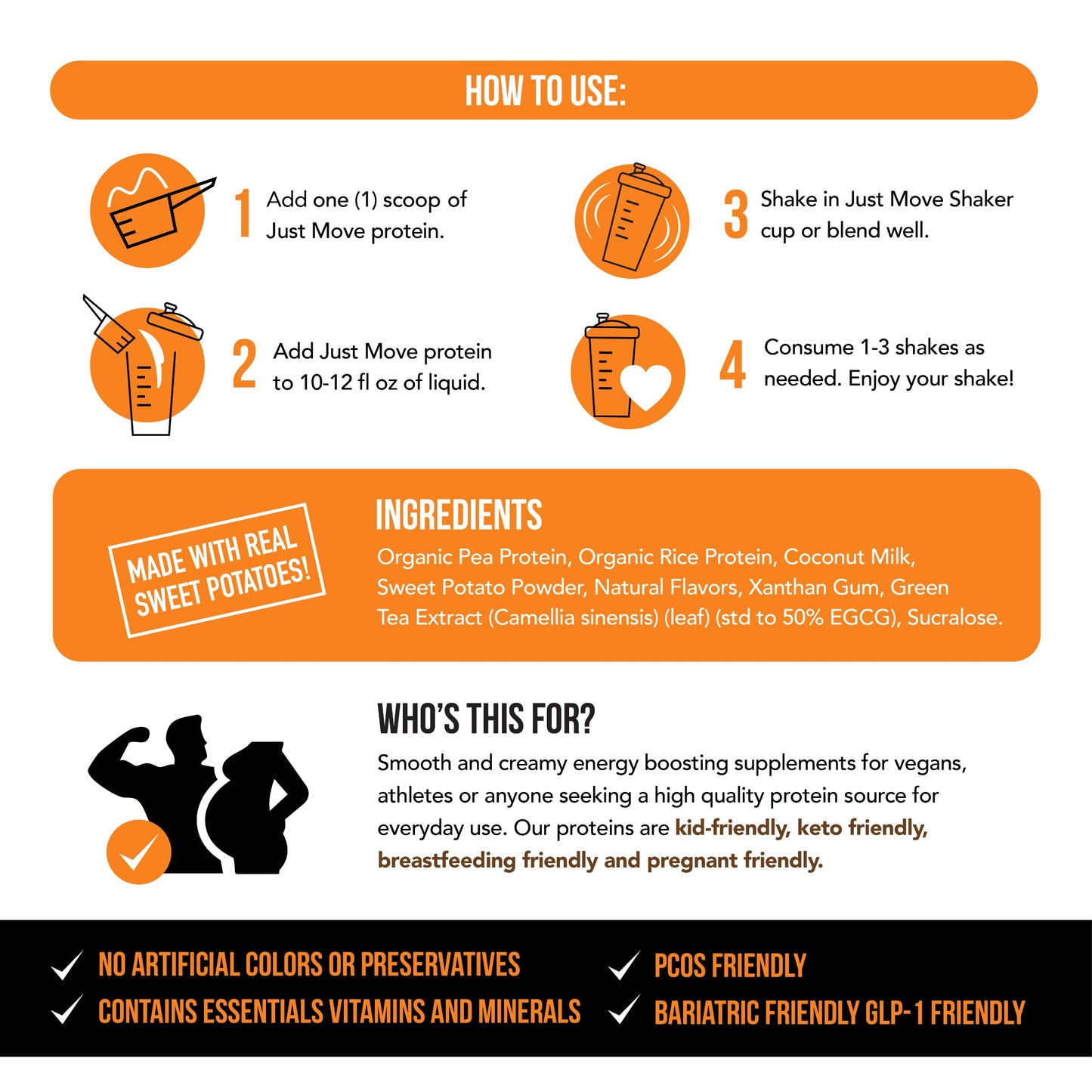Just Move Sweet Potato Pie Protein Powder 0.71 oz
