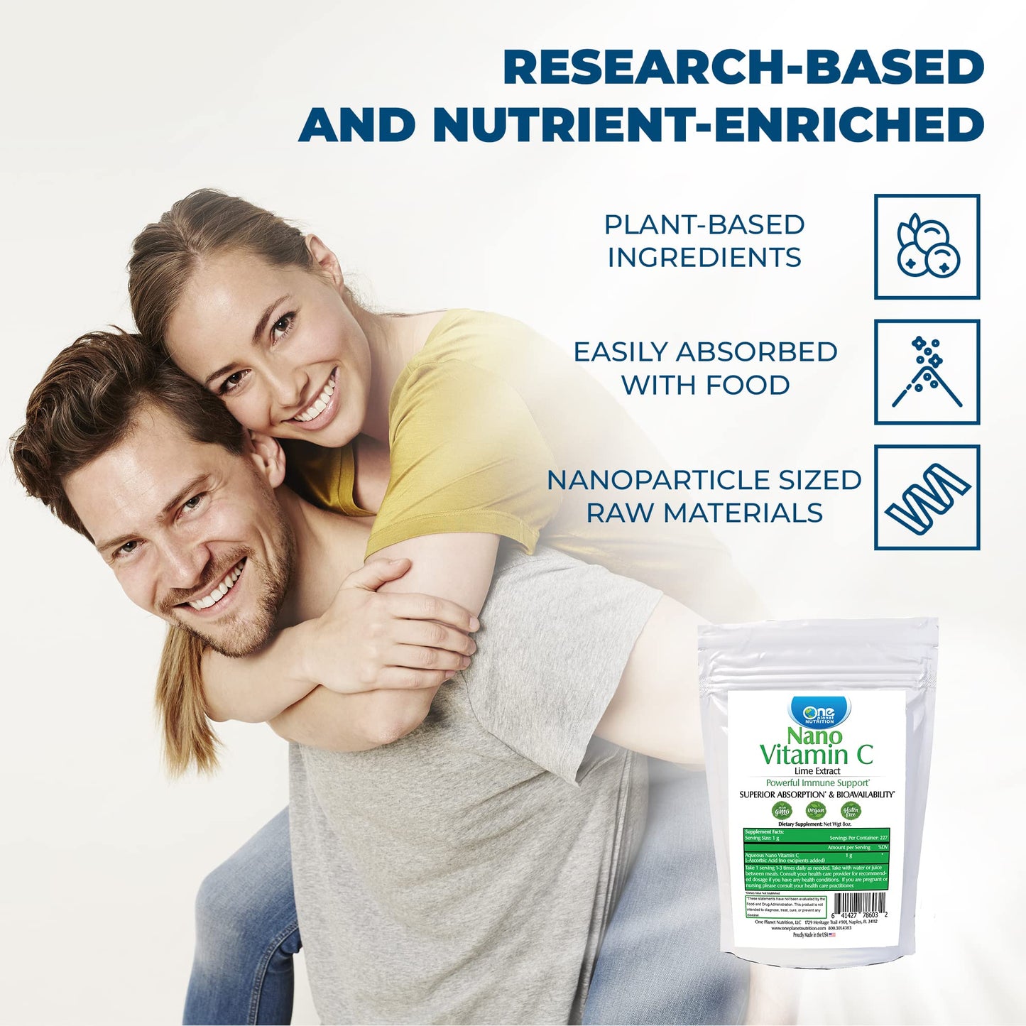 One Planet Nutrition Nano Vitamin C Powder 8.01 oz