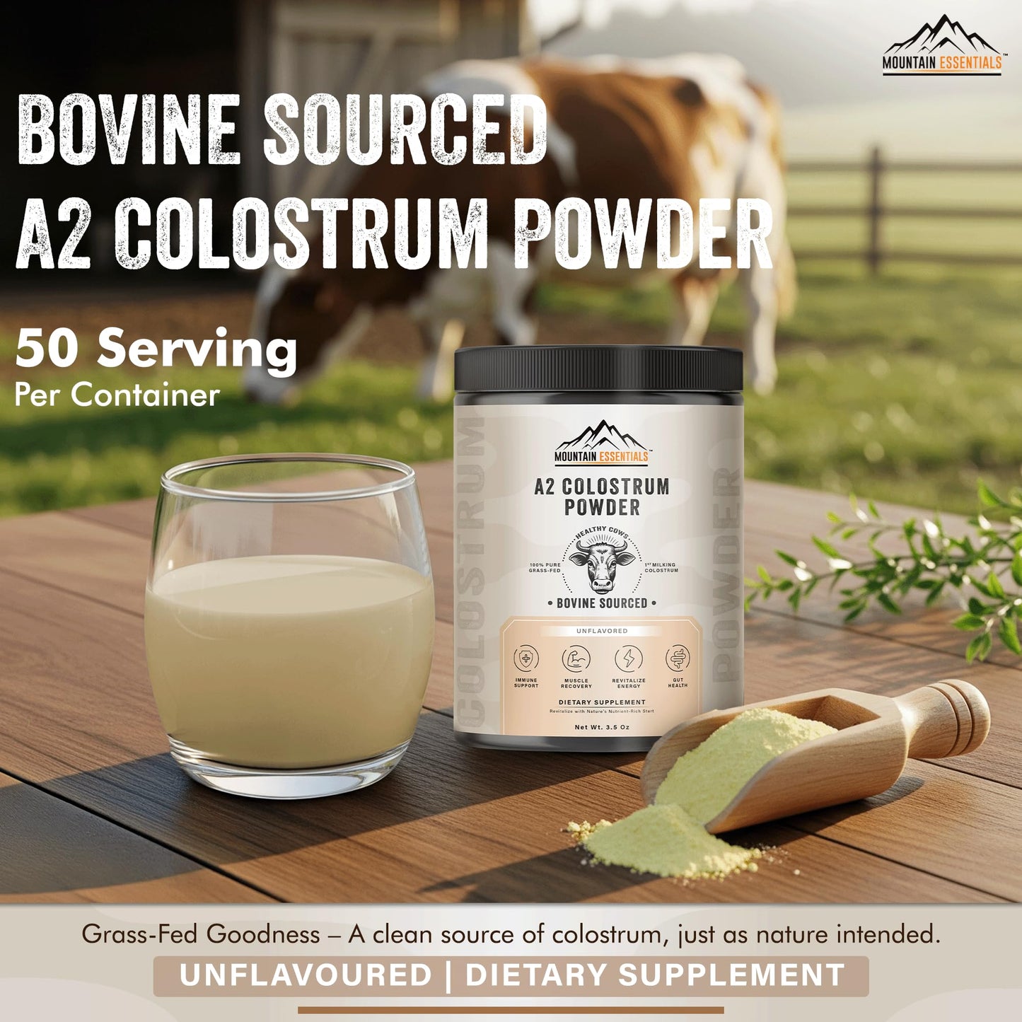 Mountain Essentials A2 Colostrum Powder 3.5 oz