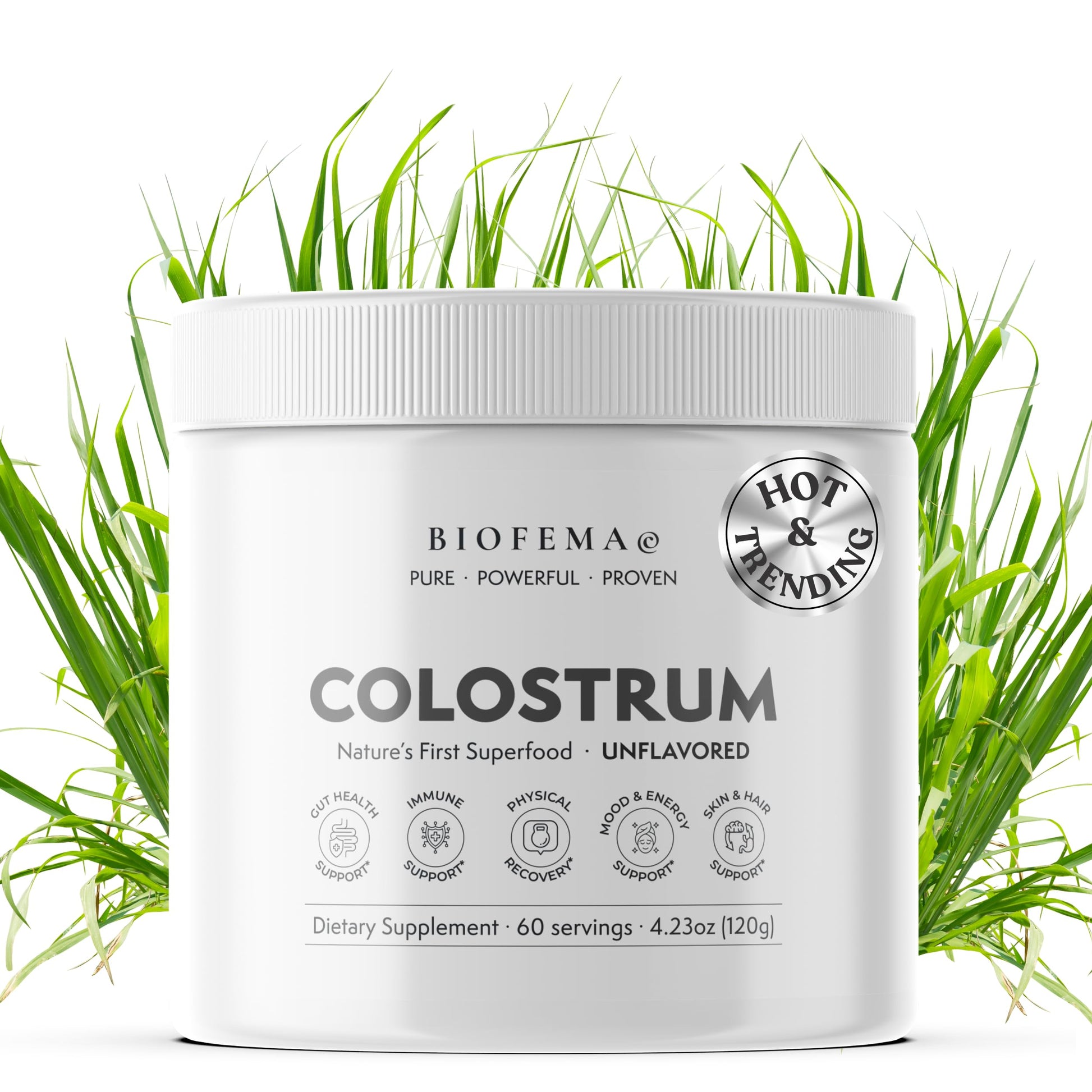 BIOFEMA Bovine Colostrum Supplement Powder 4.23 Ounce