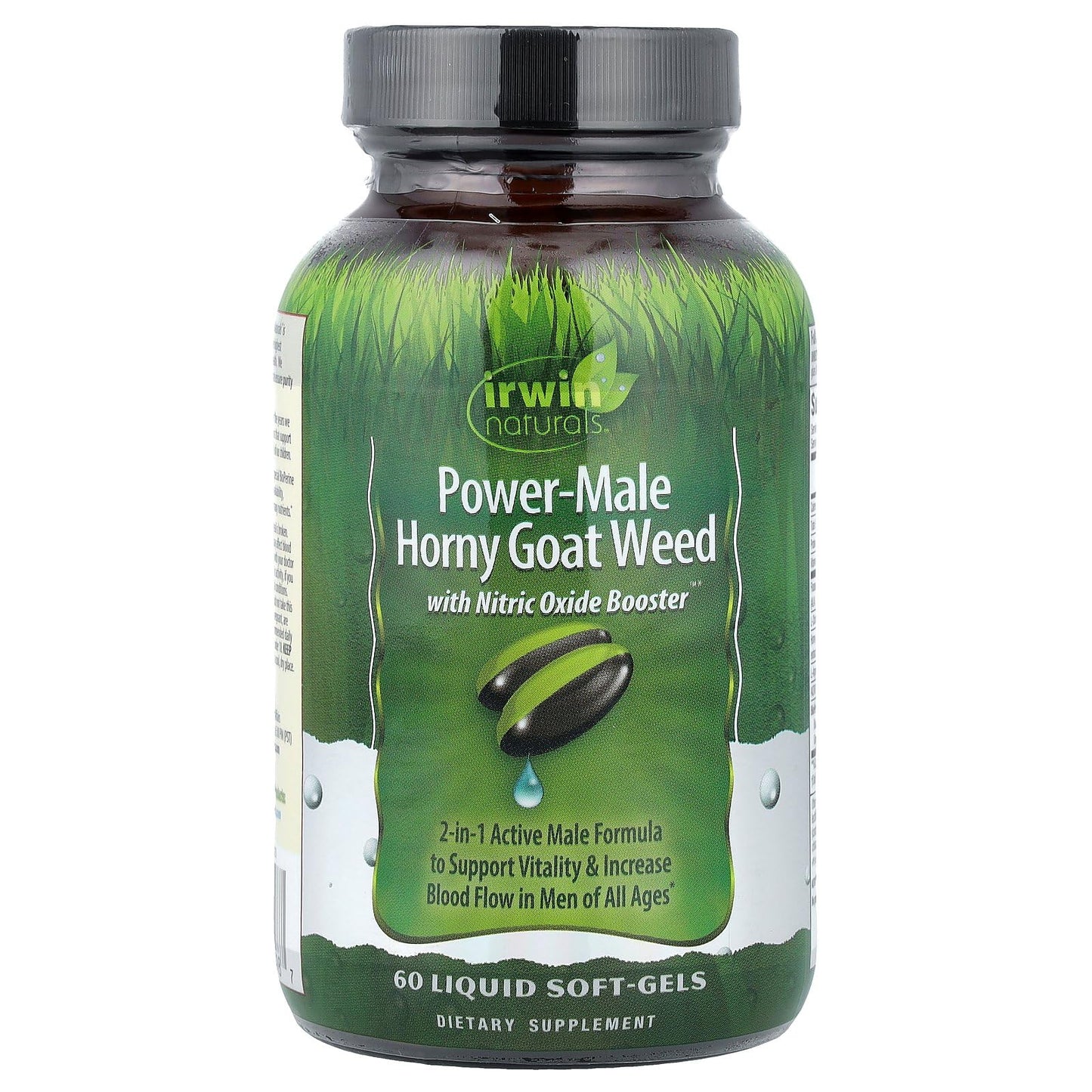 Irwin Naturals Power-Male Horny Goat Weed with Nitric Oxide Booster Softgels 60 Count