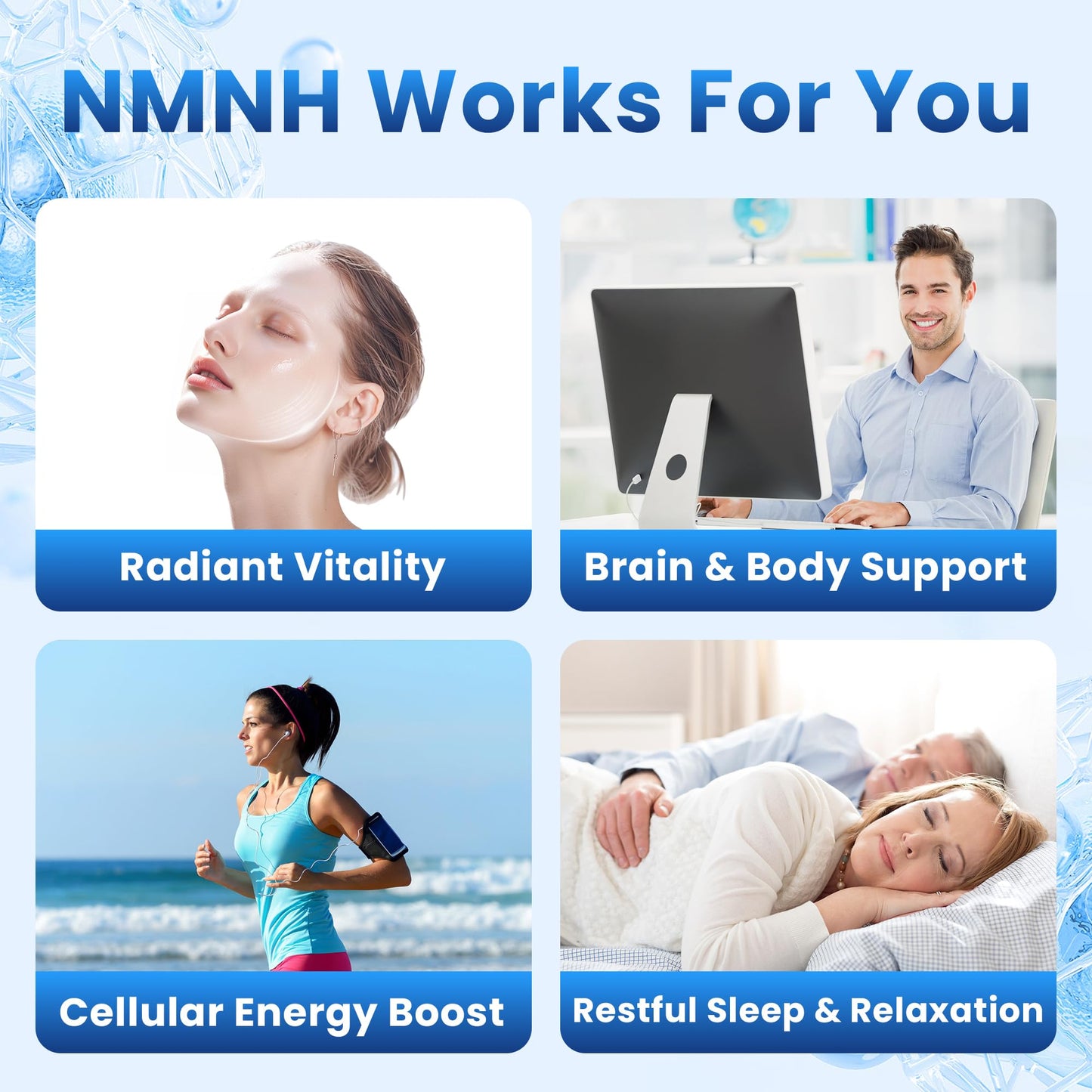 Kinetara NMNH (NMN Supplement Alternative), NAD+ Supplement with Dihydronicotinamide Mononucleotide for Cellular Health, Healthy Aging & Sustained Energy, Capsule, 60 Capsules