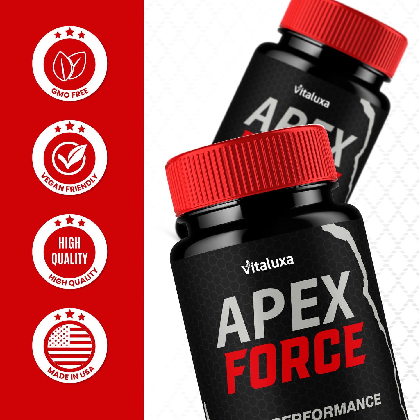 Vitaluxa Apex Force Performance Capsules 300 Capsules