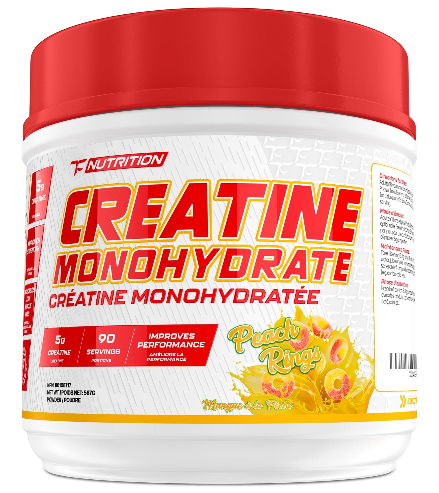 TC Nutrition Creatine Monohydrate Powder 10.58 oz