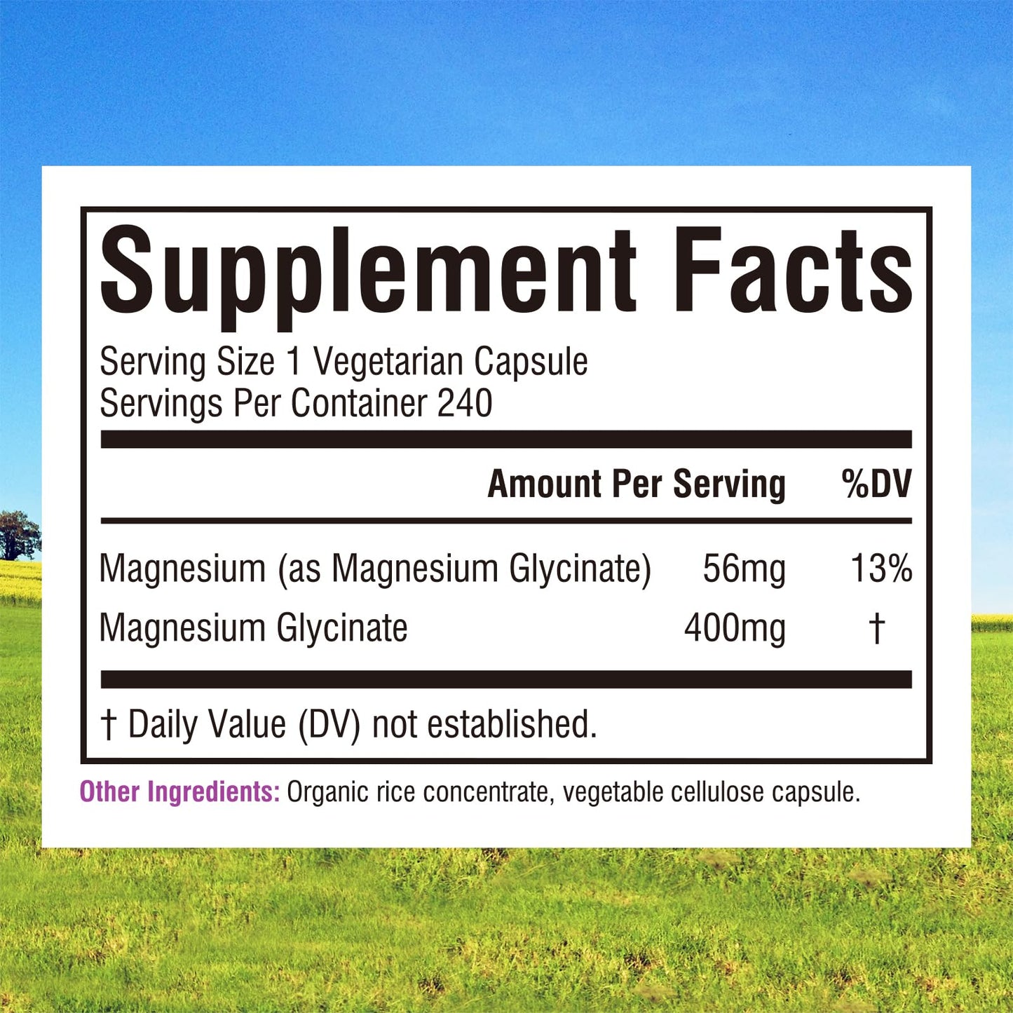 Innate Vitality Magnesium Glycinate 400mg Capsule, 240 Capsules