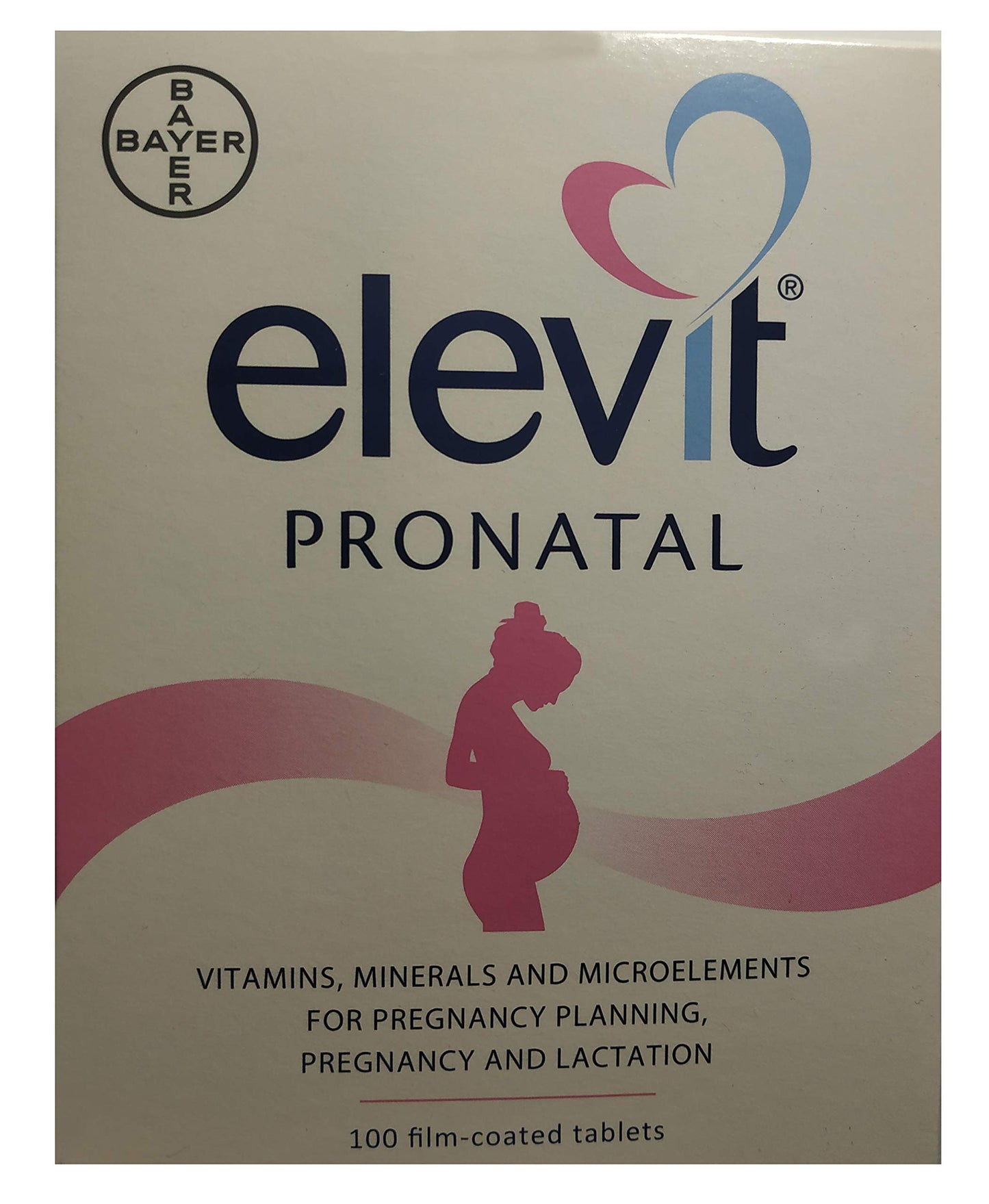Elevit Pronatal Vitamins + Minerals + Microelements for Before During & After Pregnancy Tablet 100 Tablets