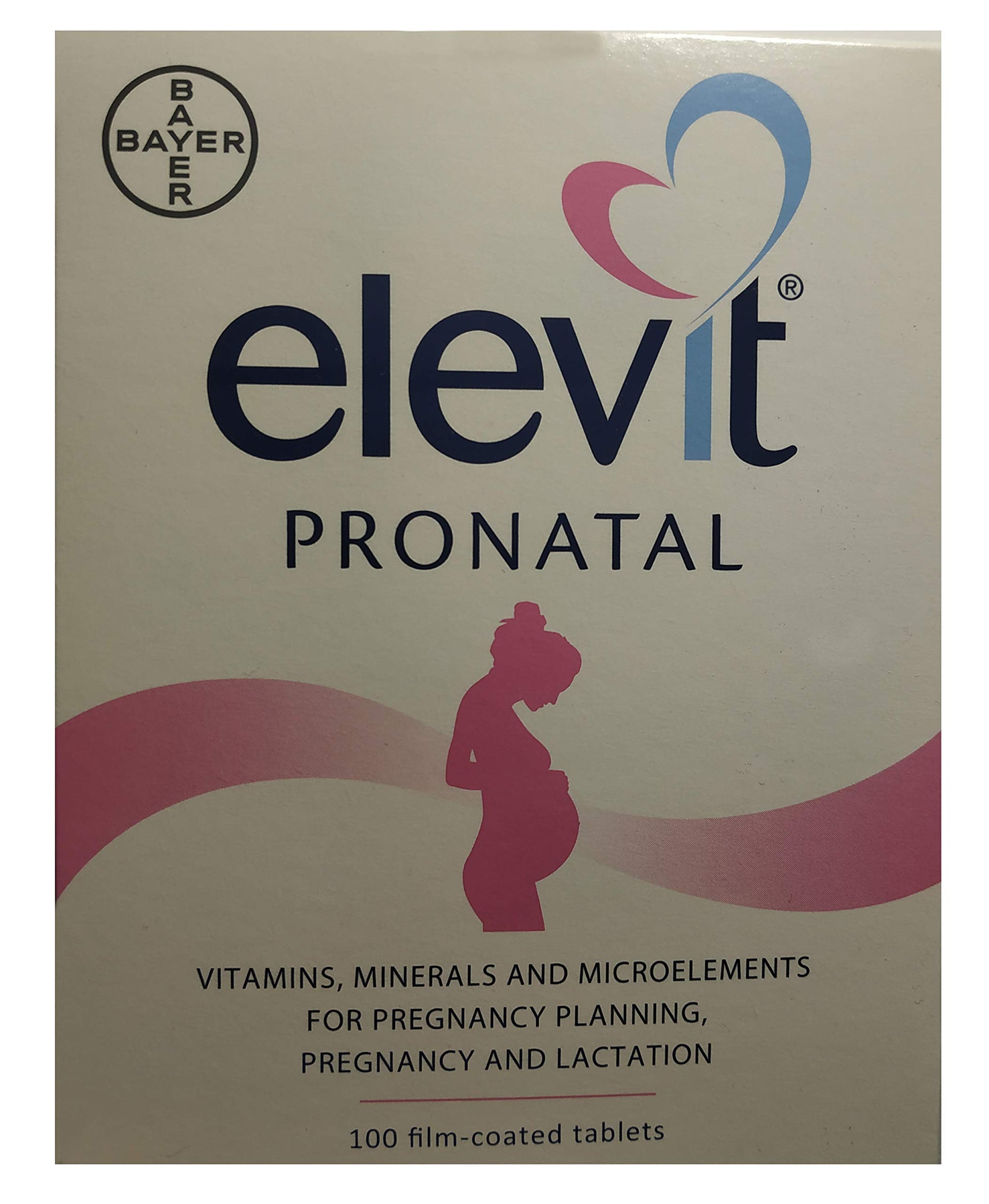 Elevit Pronatal Vitamins + Minerals + Microelements for Before During & After Pregnancy Tablet 100 Tablets