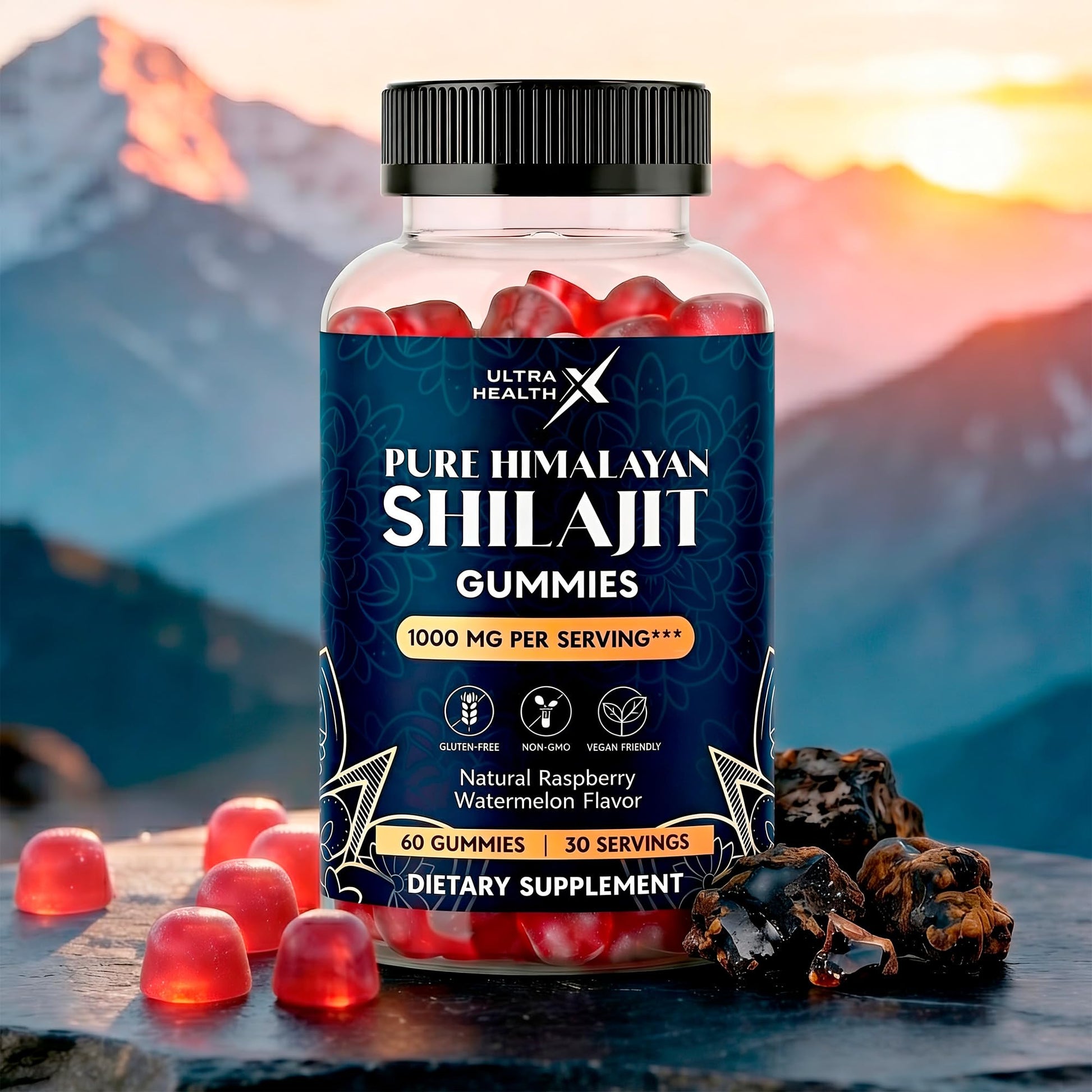 UltraHealthX Himalayan Shilajit Pure Gummy 60 Count