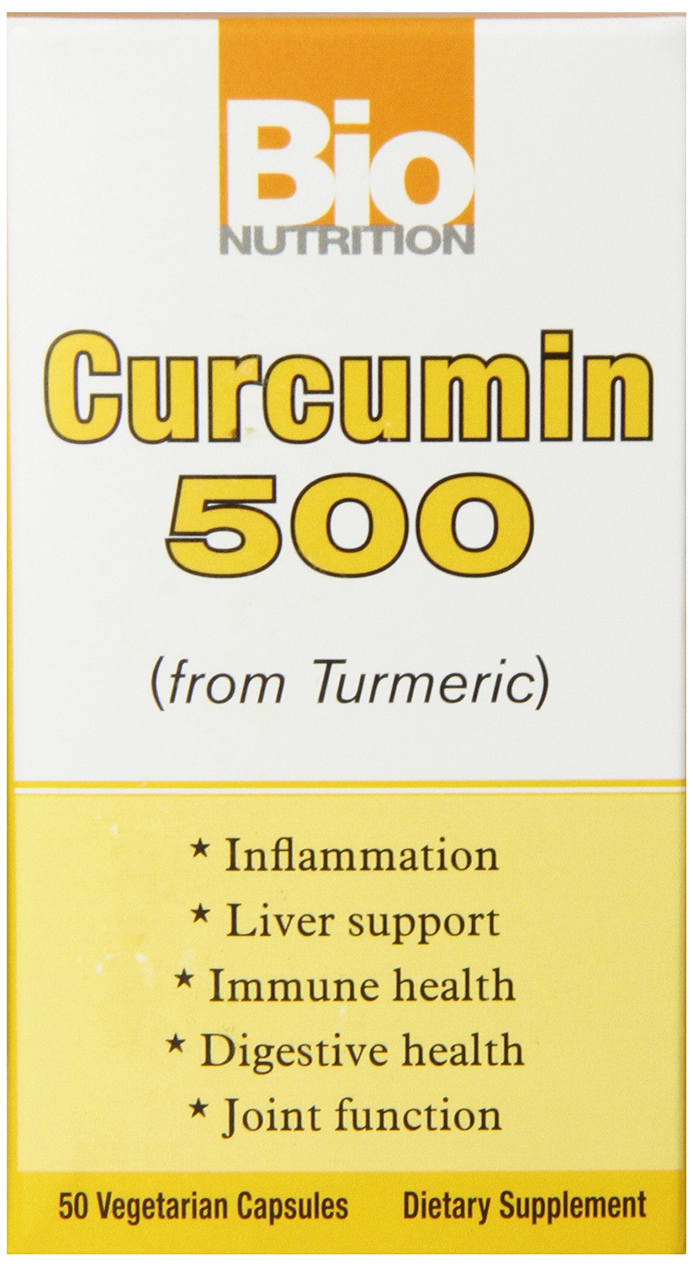 Bio Nutrition Curcummin 500 Vegi-Caps, 50 Capsules